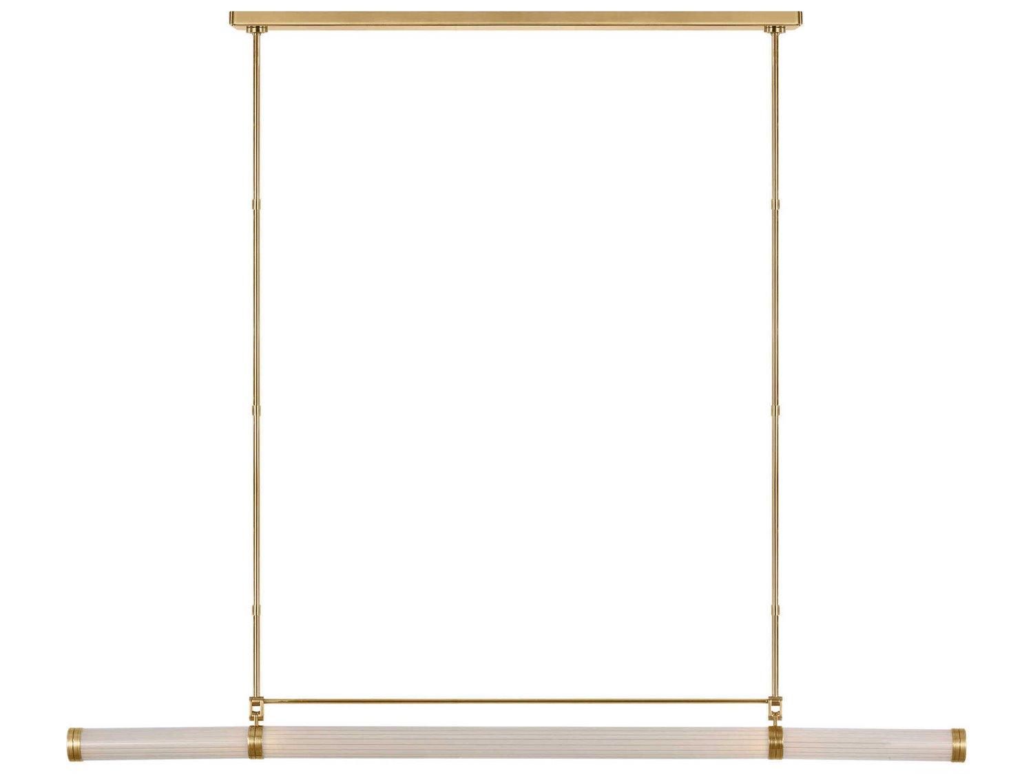 Visual Comfort Modern Alo 1-Light Polished Natural Brass Cylinder Linear Island Pendant