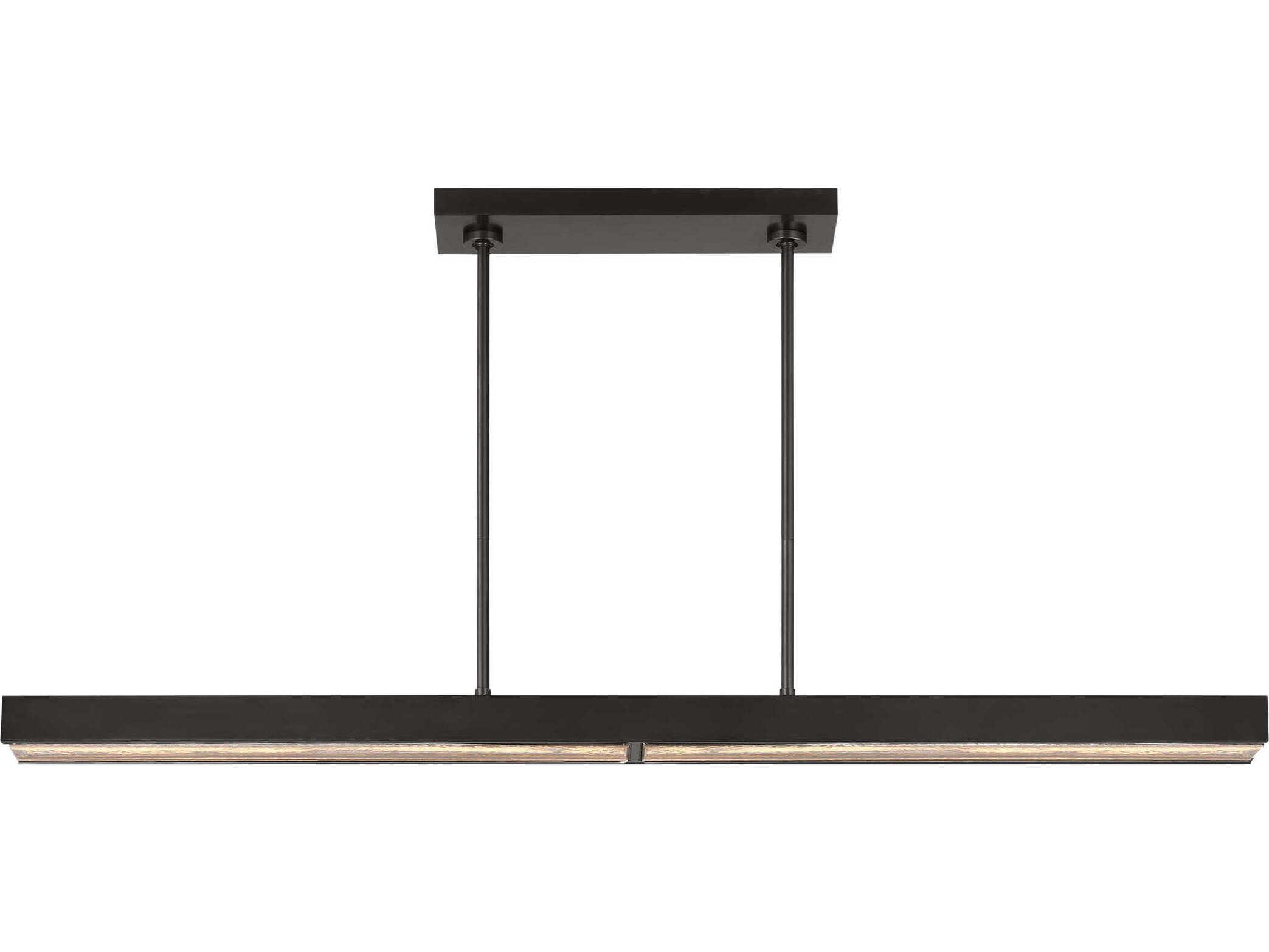 Visual Comfort Modern Maybeck 2-Light Bronze Linear Island Pendant