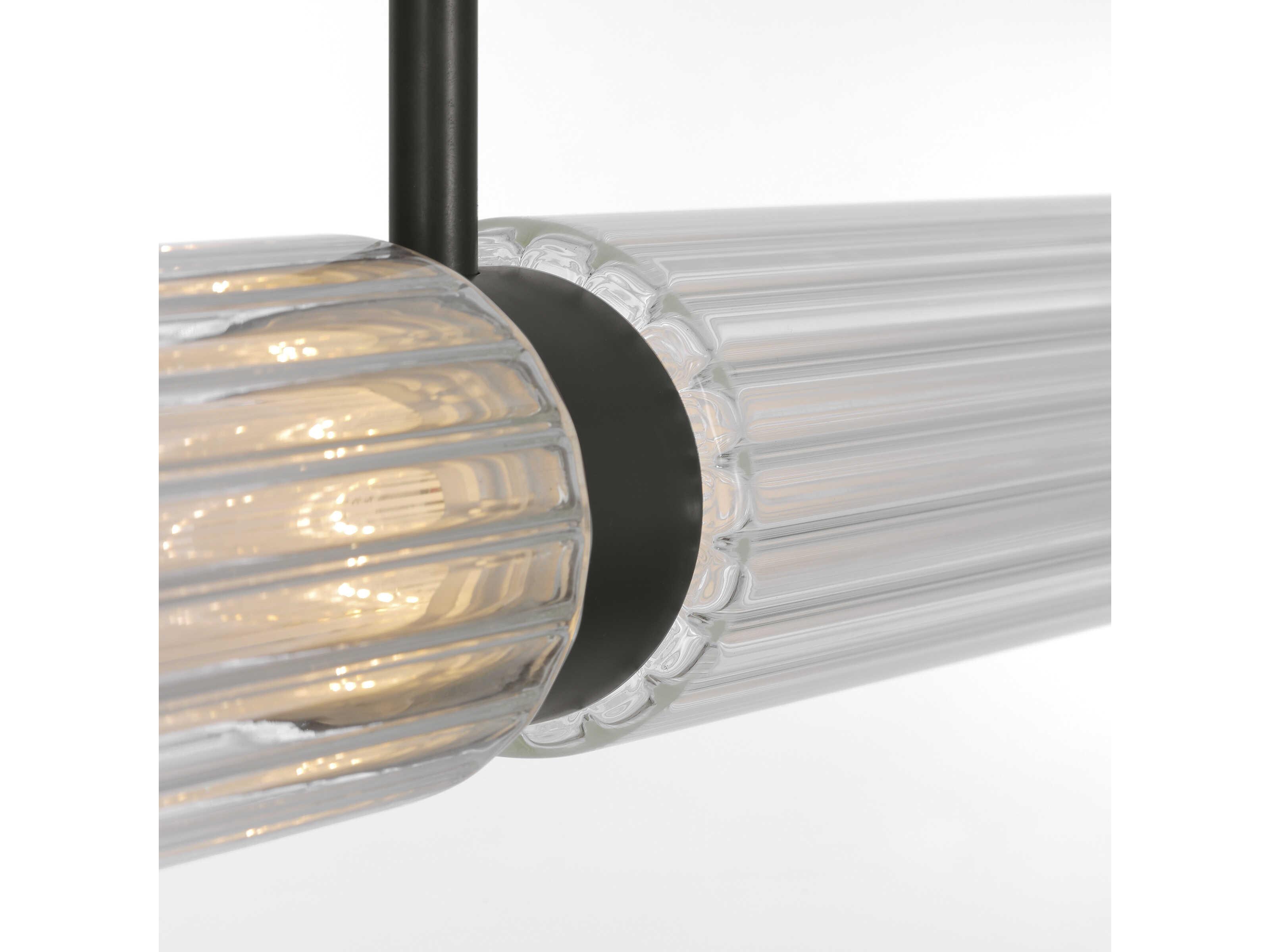 Visual Comfort Modern Langston 1-Light Plated Dark Bronze Linear Island Pendant