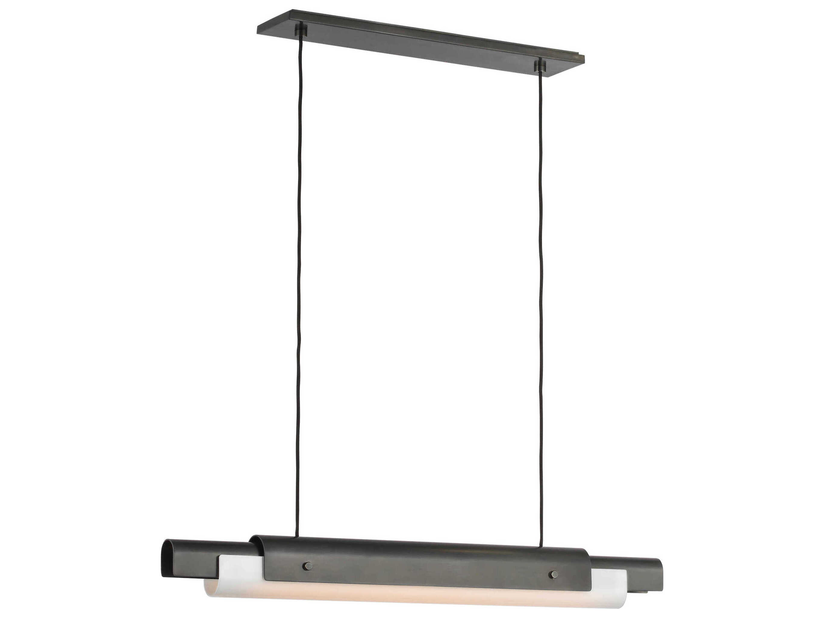 Visual Comfort Modern Ambrose 1-Light Bronze Linear Island Pendant