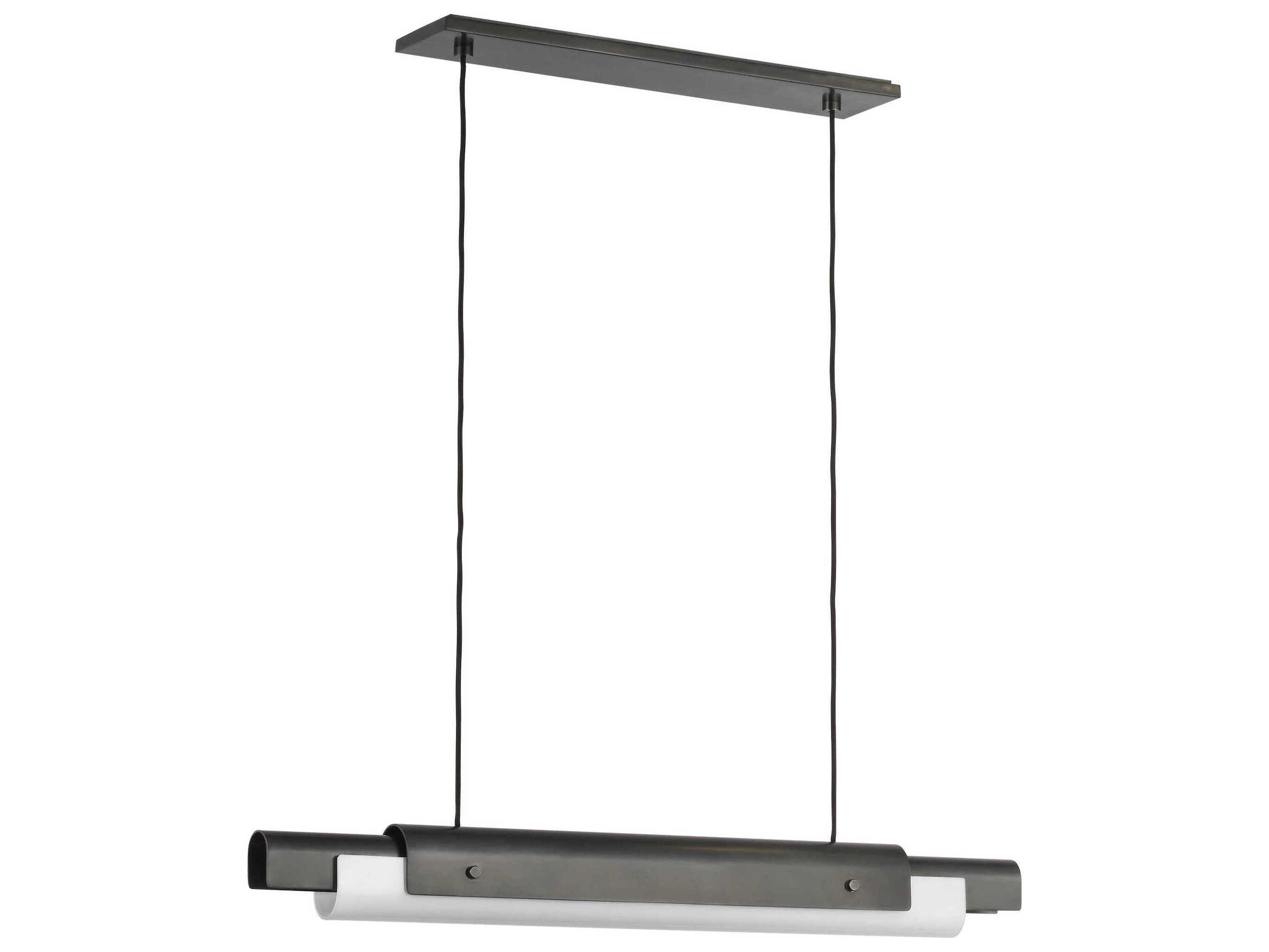 Visual Comfort Modern Ambrose 1-Light Bronze Linear Island Pendant
