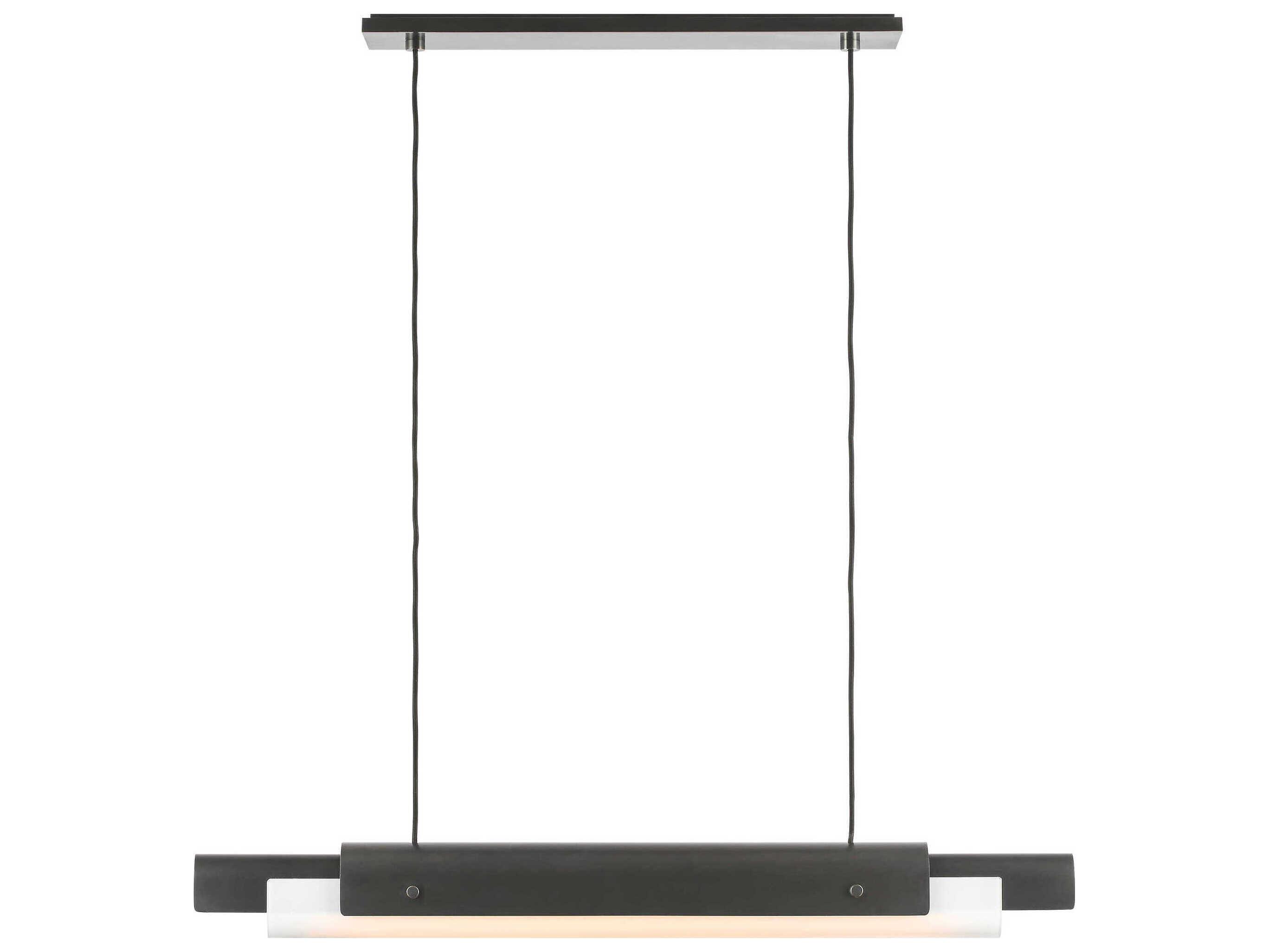 Visual Comfort Modern Ambrose 1-Light Bronze Linear Island Pendant