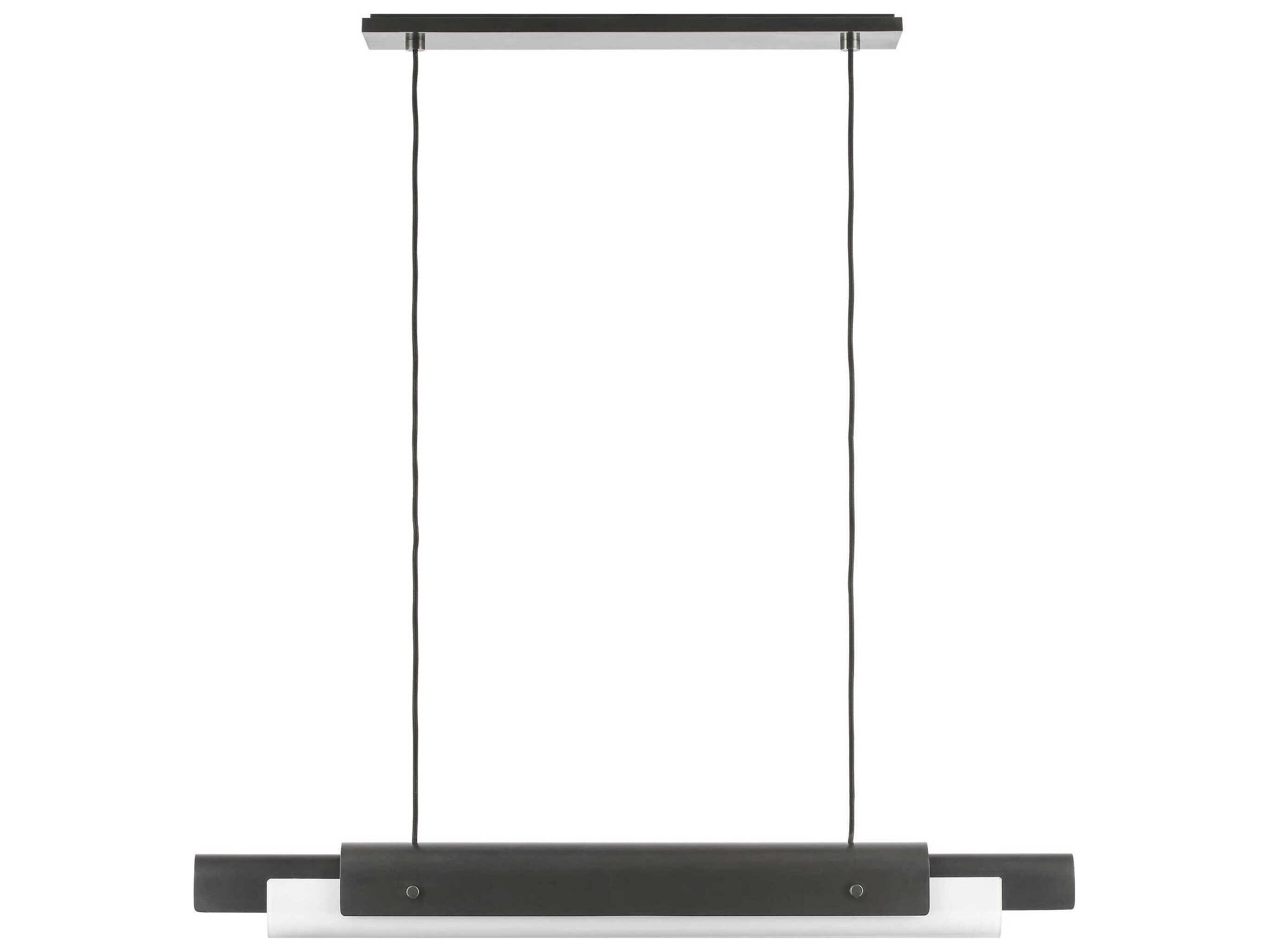 Visual Comfort Modern Ambrose 1-Light Bronze Linear Island Pendant