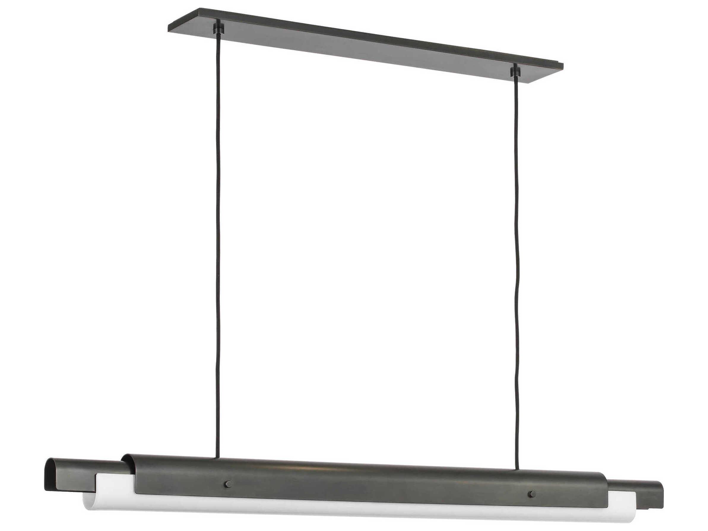 Visual Comfort Modern Ambrose 1-Light Bronze Linear Island Pendant