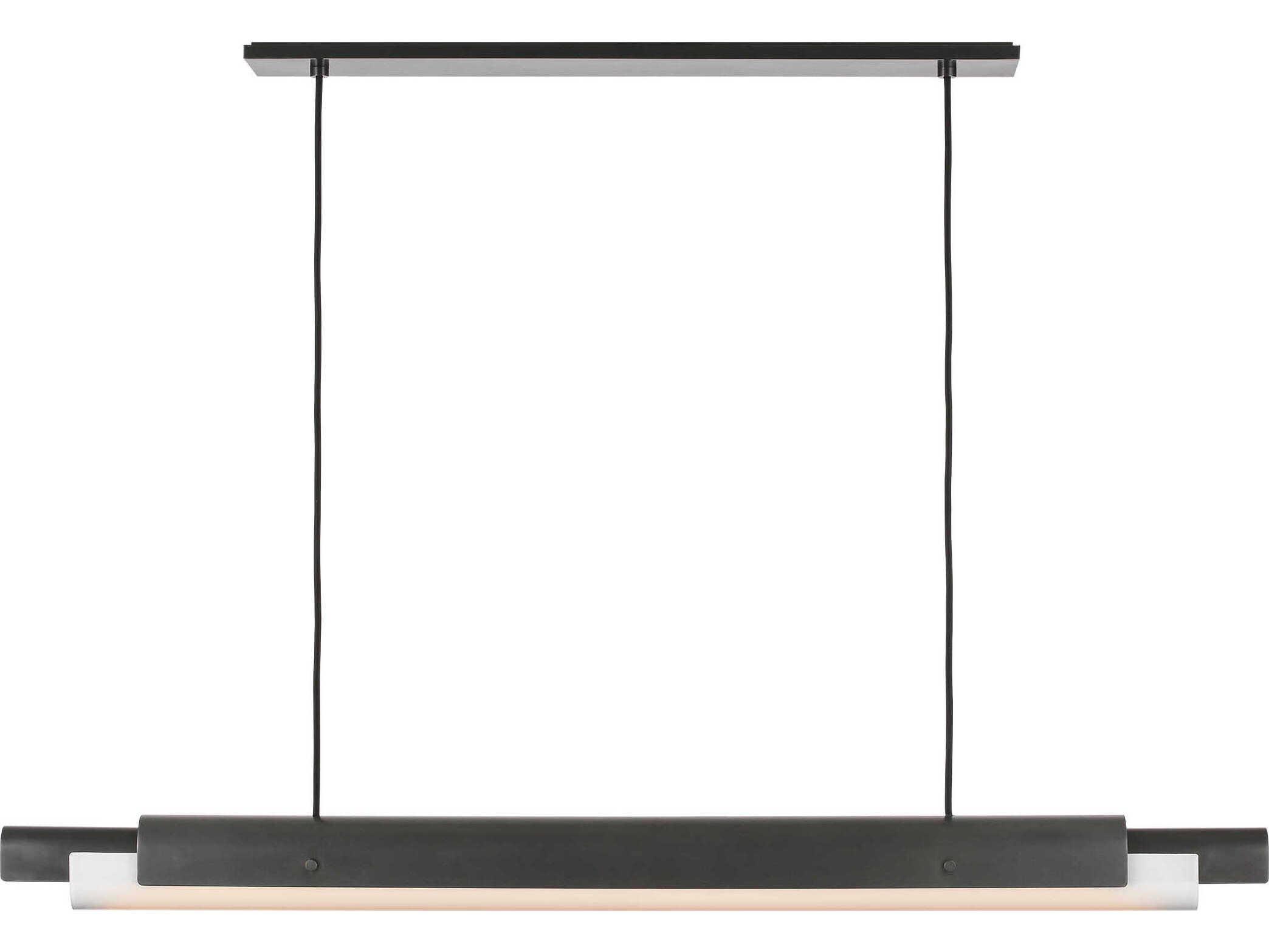 Visual Comfort Modern Ambrose 1-Light Bronze Linear Island Pendant