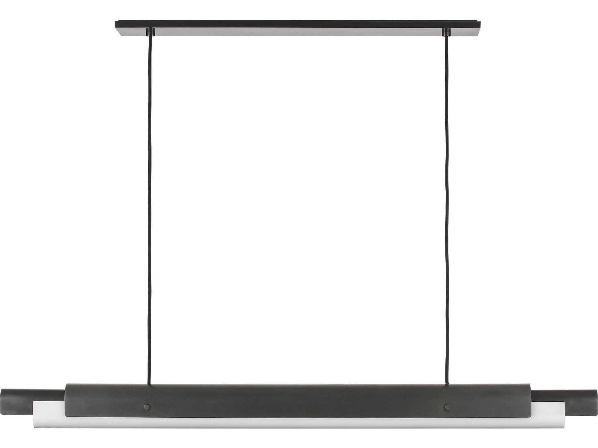 Visual Comfort Modern Ambrose 1-Light Bronze Linear Island Pendant