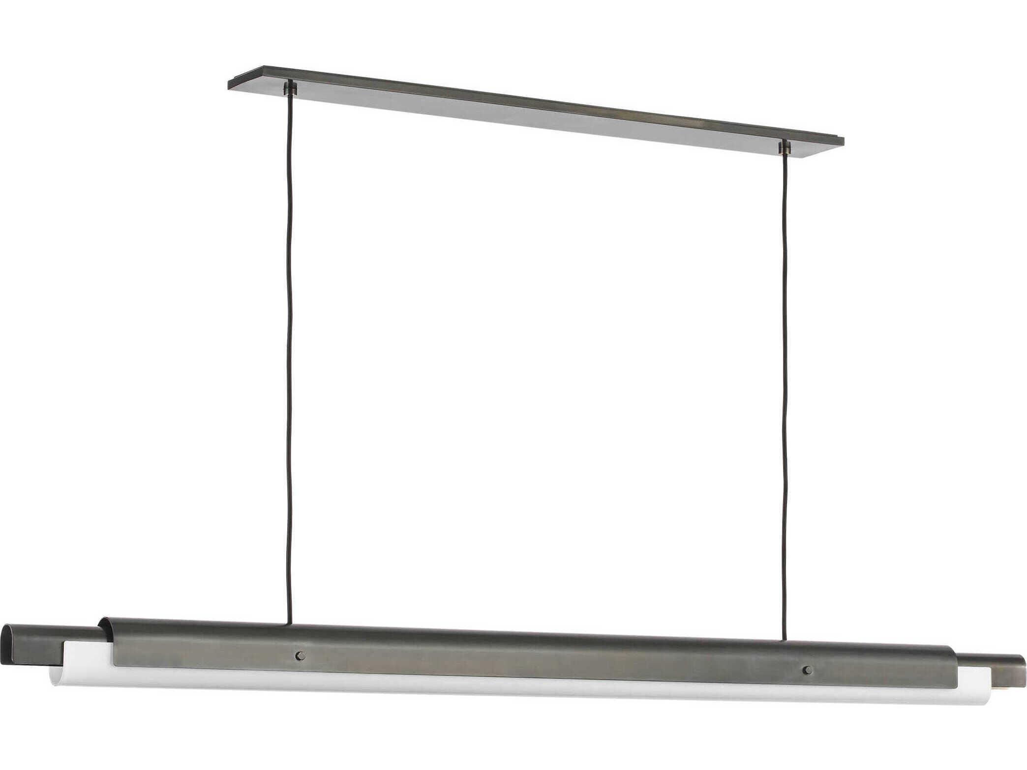 Visual Comfort Modern Ambrose 1-Light Bronze Linear Island Pendant