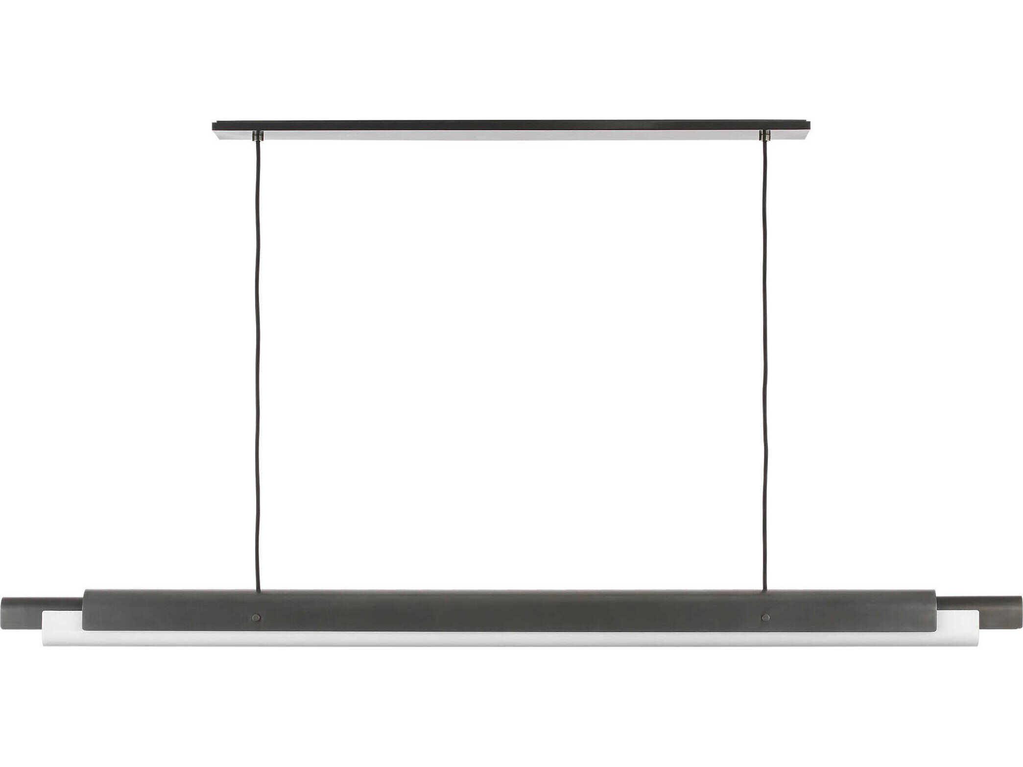 Visual Comfort Modern Ambrose 1-Light Bronze Linear Island Pendant