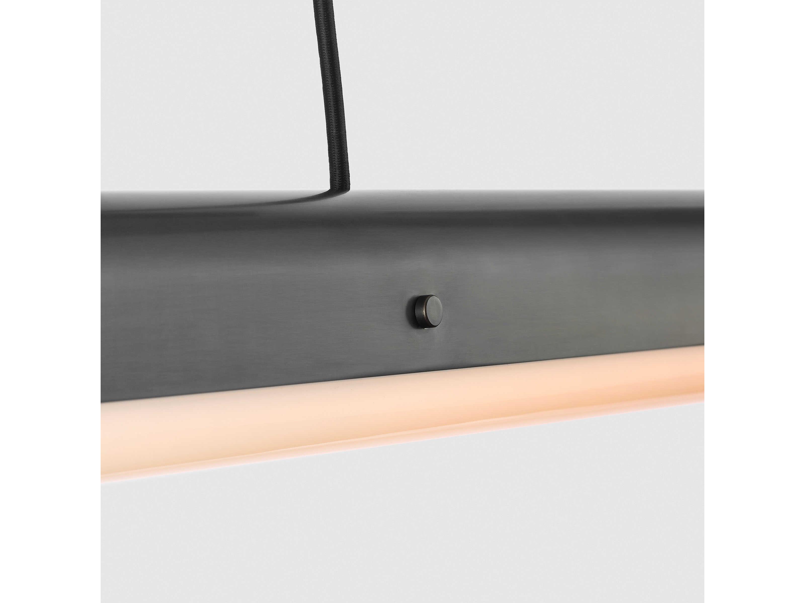 Visual Comfort Modern Ambrose 1-Light Bronze Linear Island Pendant