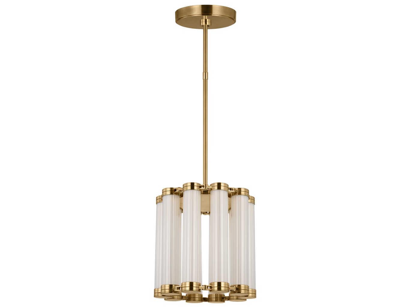 Visual Comfort Modern Alo 10-Light Polished Natural Brass Drum Pendant