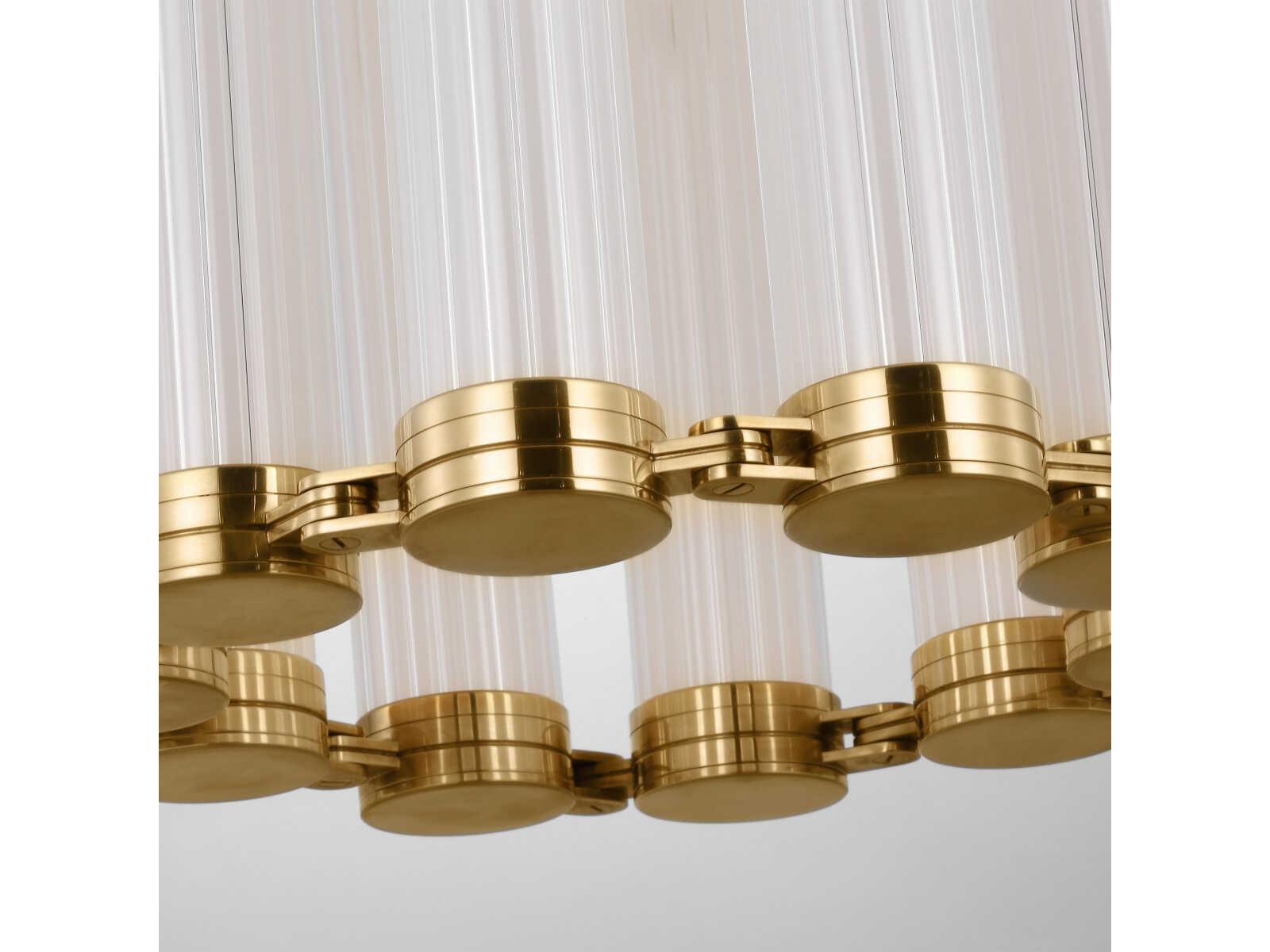 Visual Comfort Modern Alo 10-Light Polished Natural Brass Drum Pendant