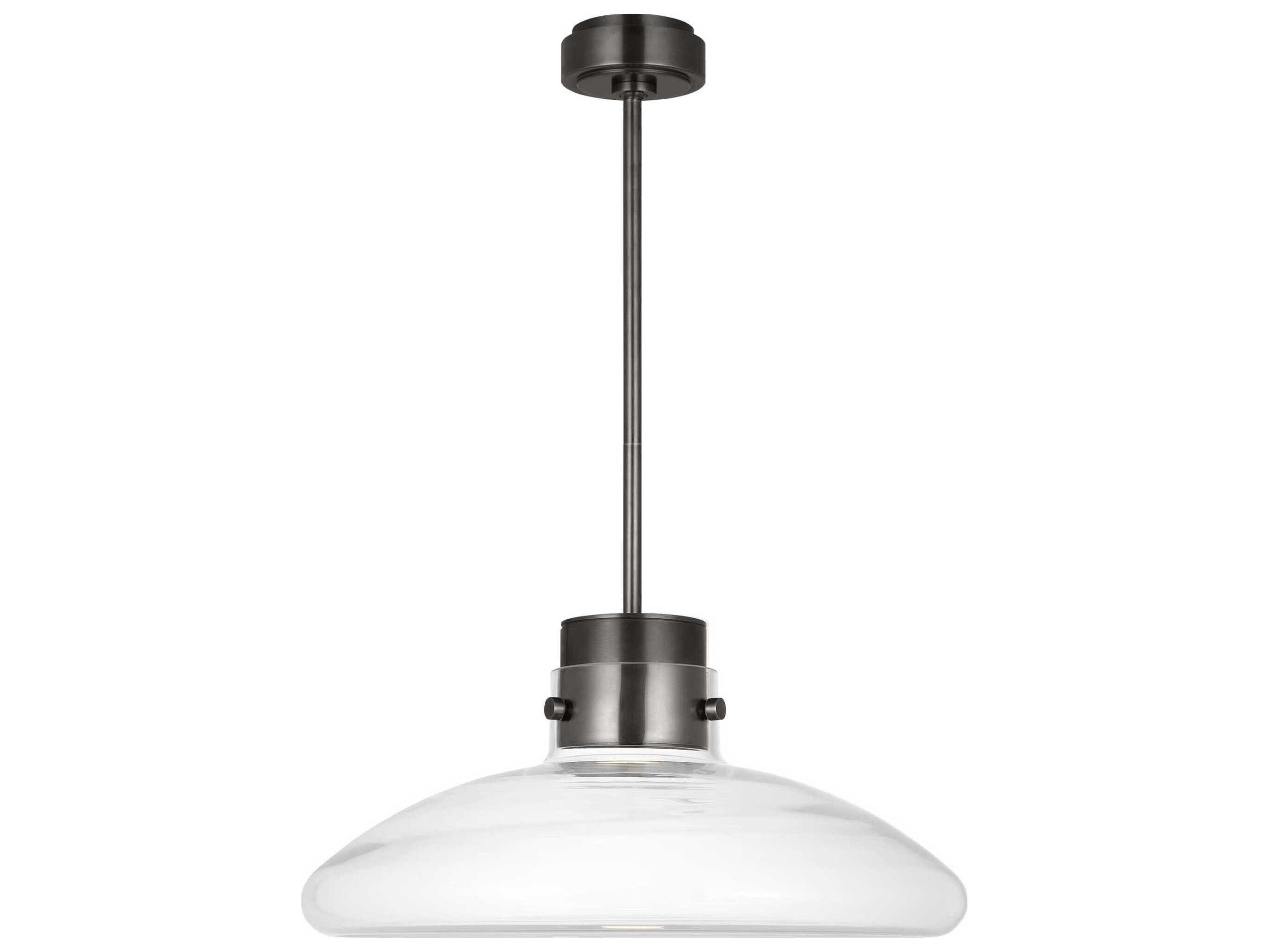 Visual Comfort Modern Morgan 1-Light Burnished Bronze Pendant