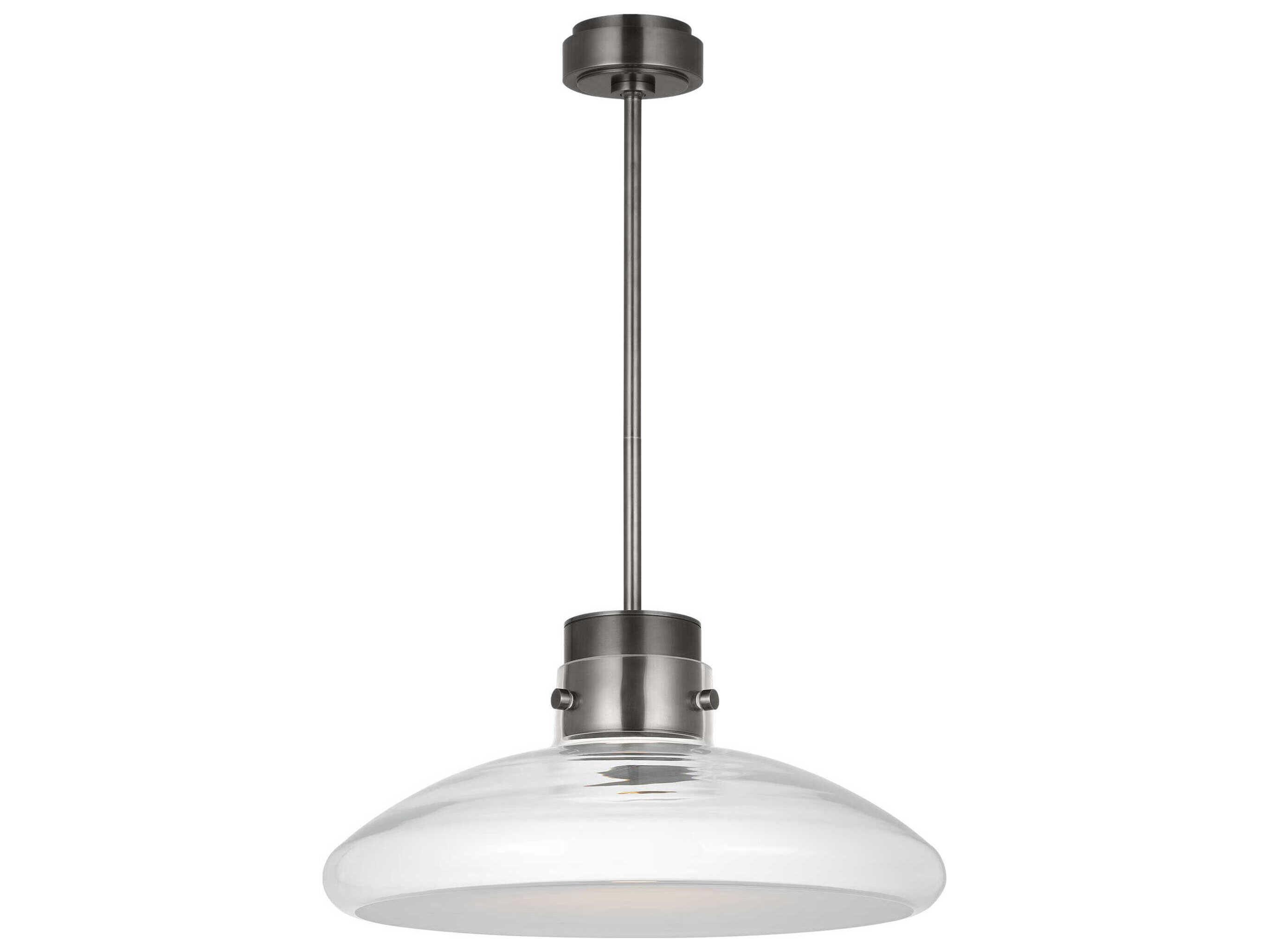 Visual Comfort Modern Morgan 1-Light Burnished Bronze Pendant