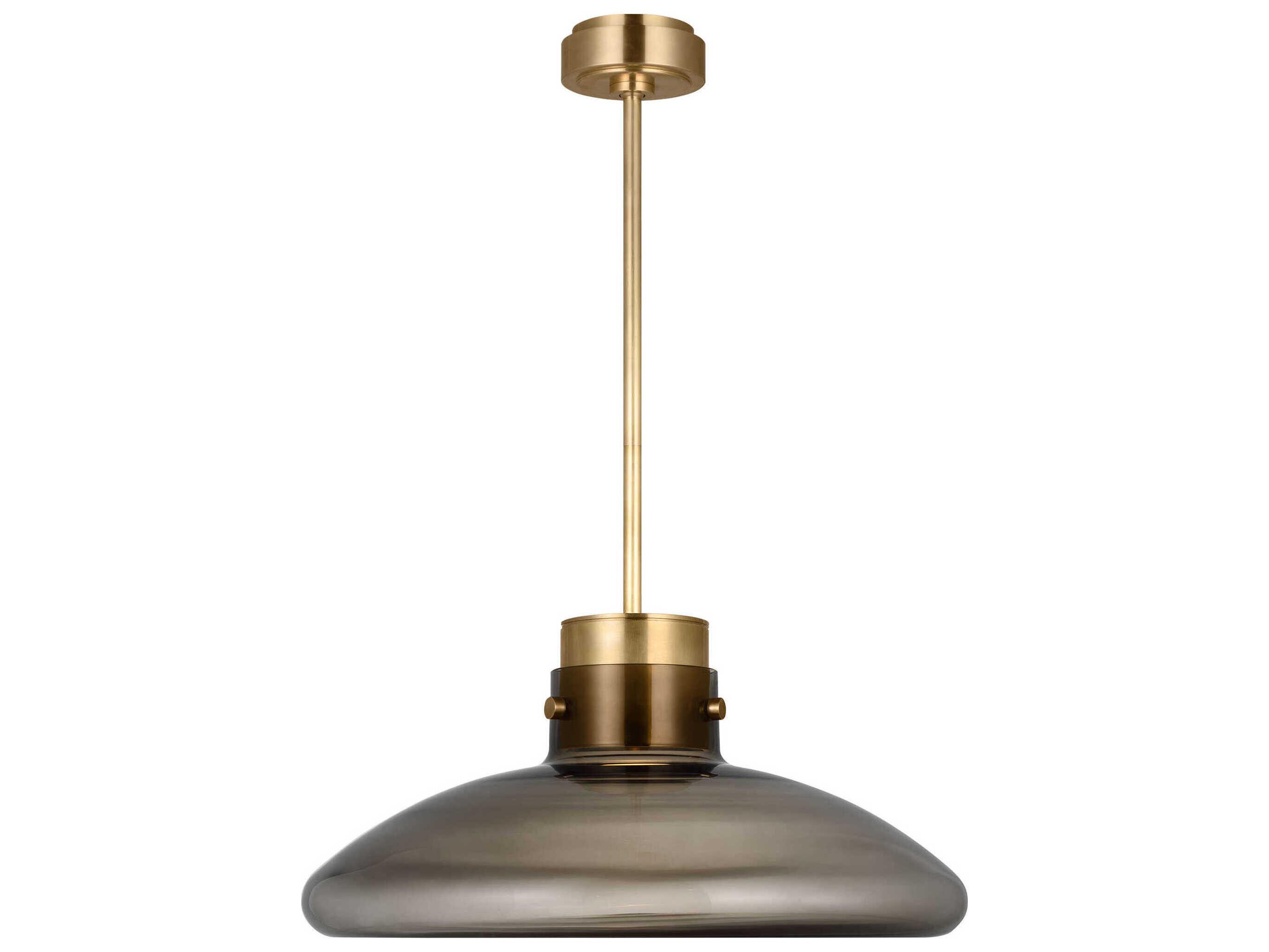 Visual Comfort Modern Morgan 1-Light Brass Pendant