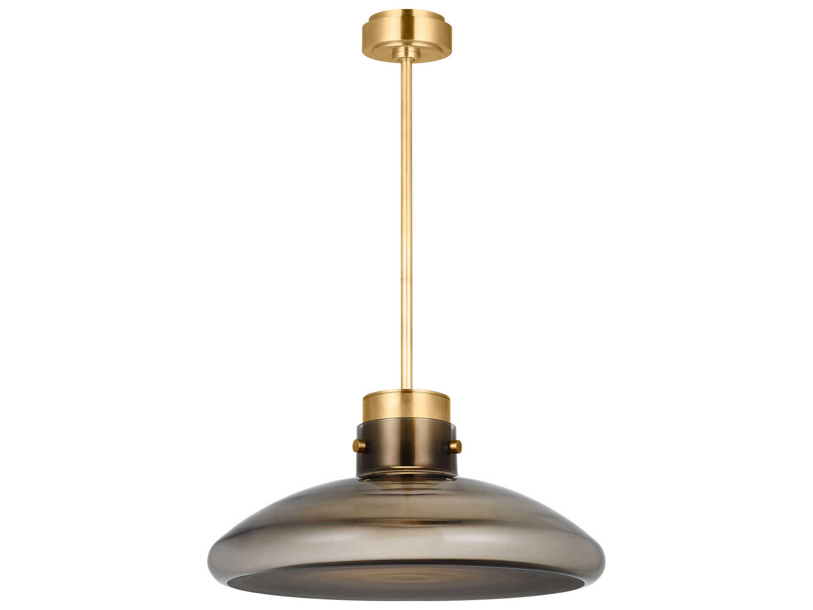 Visual Comfort Modern Morgan 1-Light Brass Pendant
