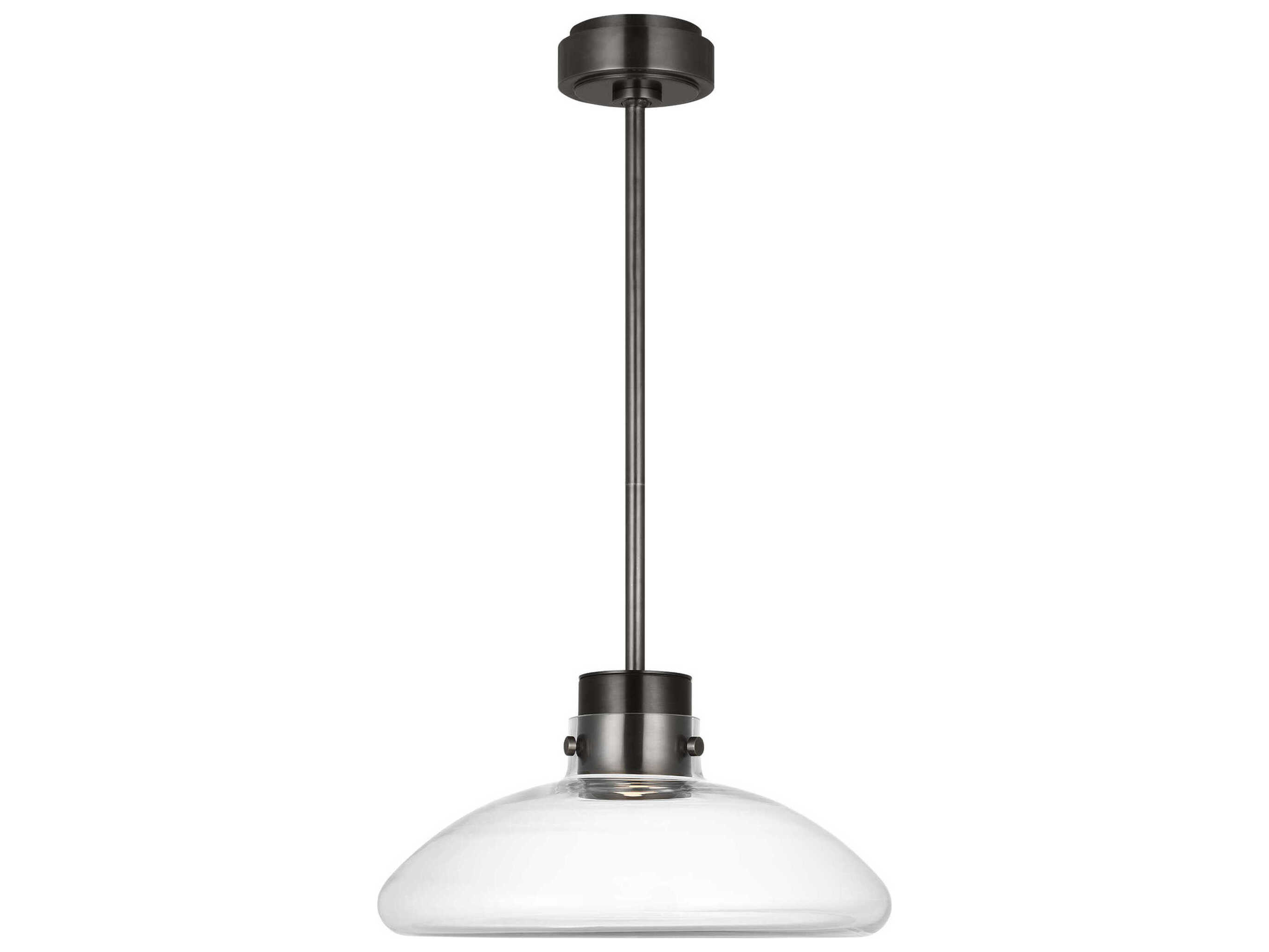 Visual Comfort Modern Morgan 1-Light Burnished Bronze Pendant