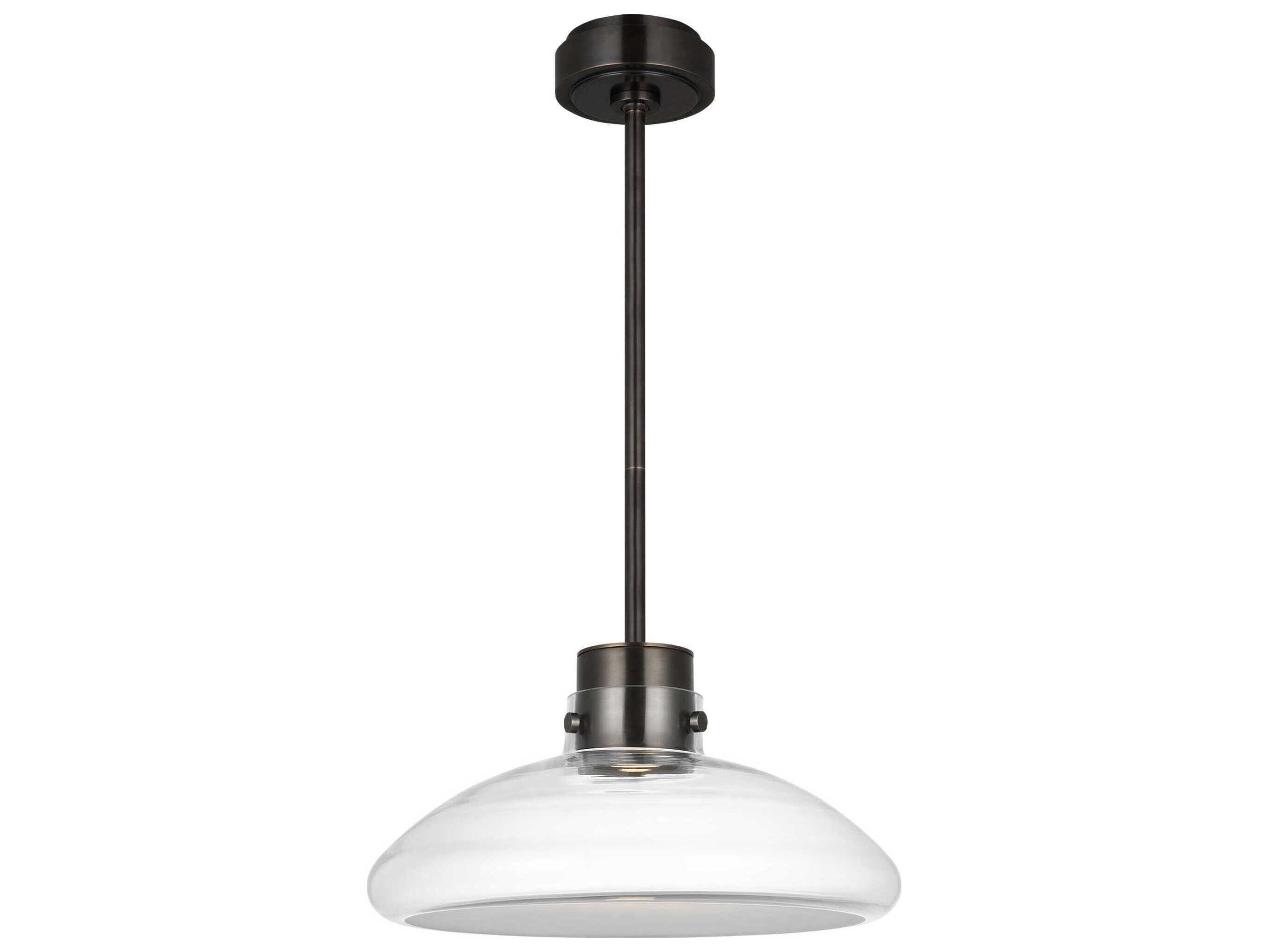 Visual Comfort Modern Morgan 1-Light Burnished Bronze Pendant
