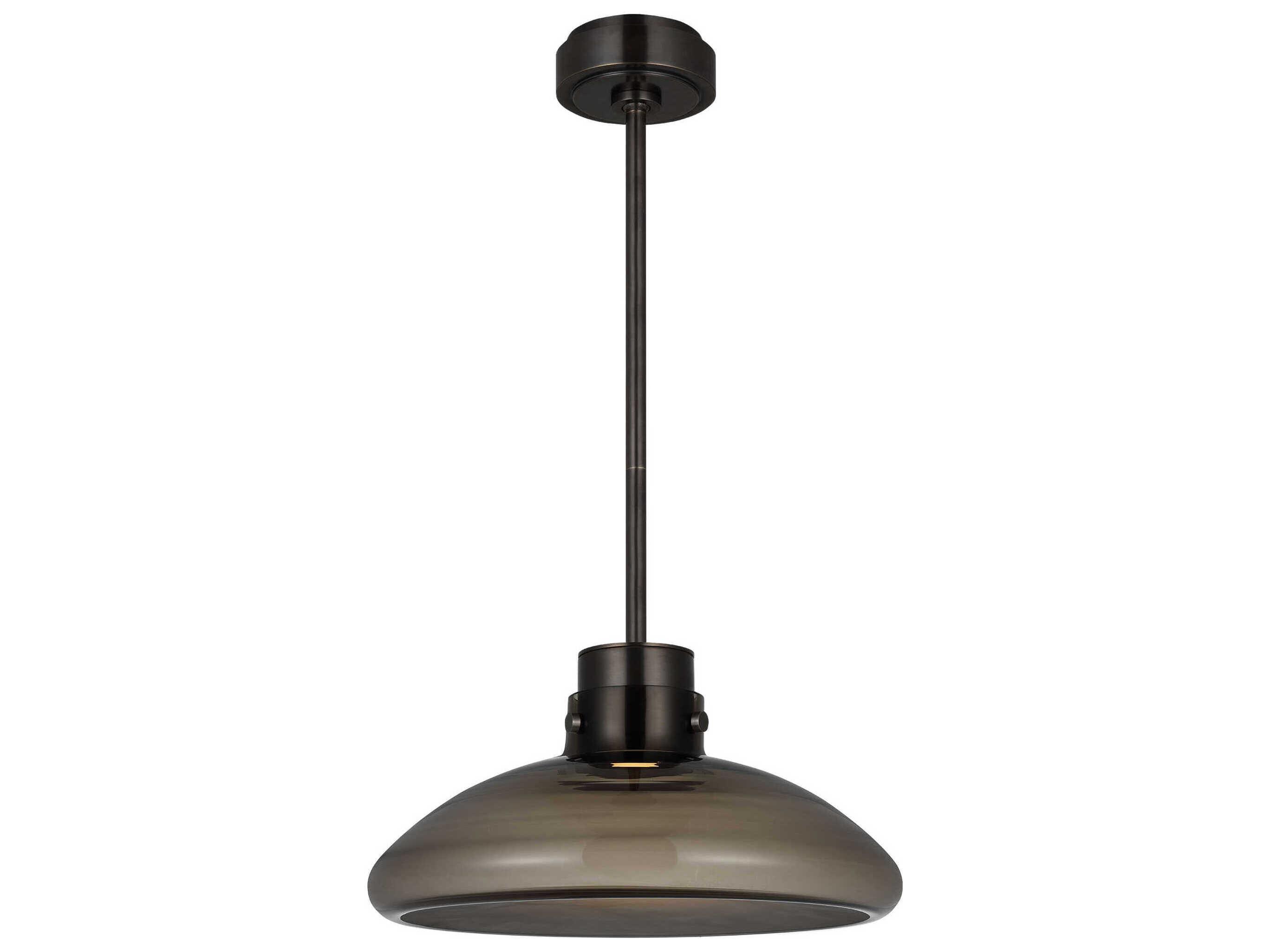 Visual Comfort Modern Morgan 1-Light Burnished Bronze Pendant
