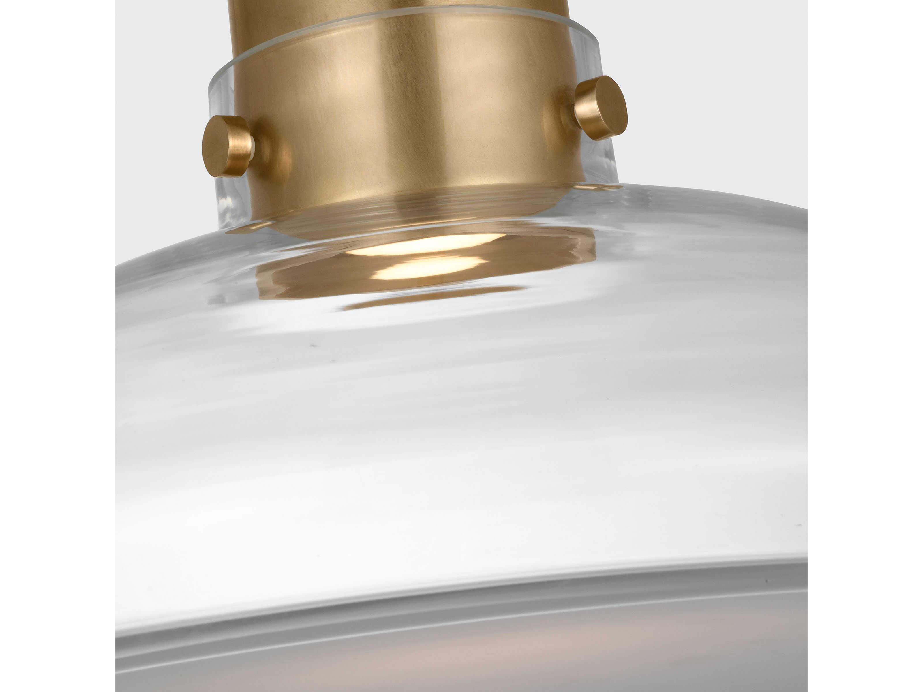 Visual Comfort Modern Morgan 1-Light Brass Pendant