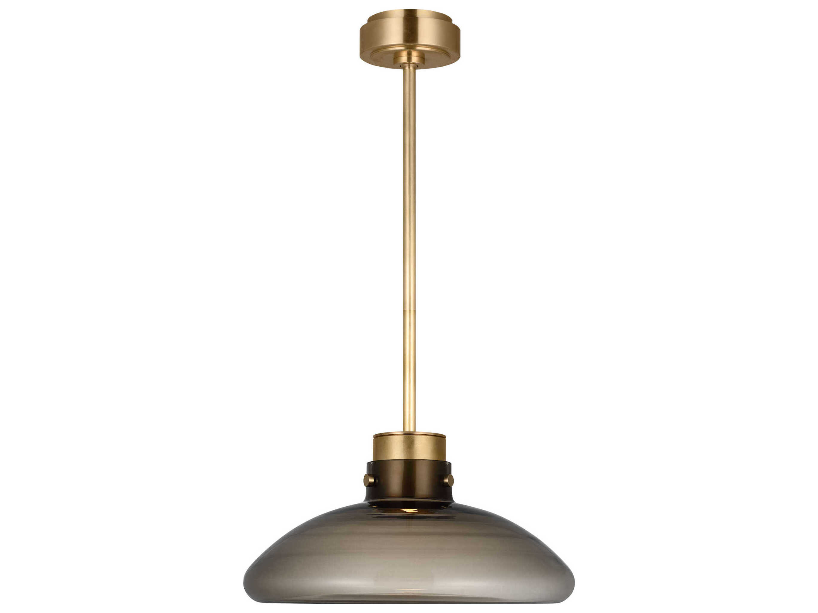 Visual Comfort Modern Morgan 1-Light Brass Pendant