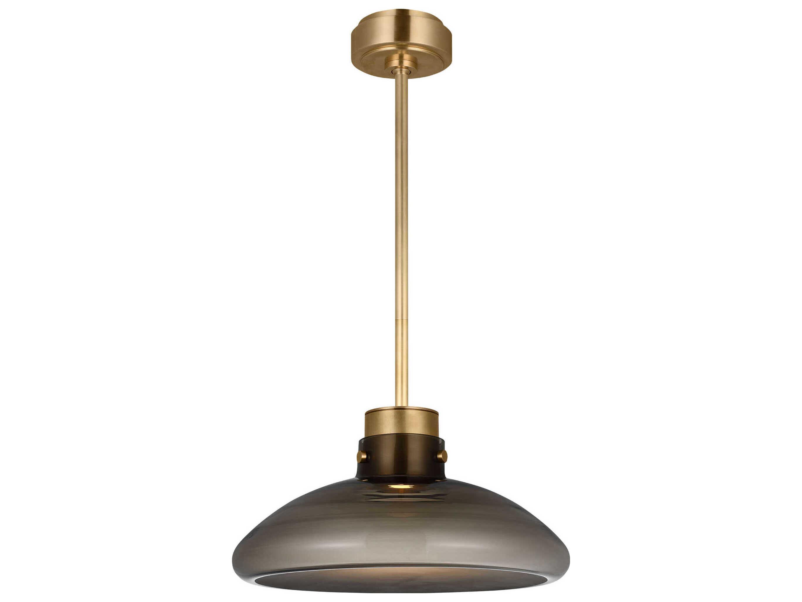 Visual Comfort Modern Morgan 1-Light Brass Pendant