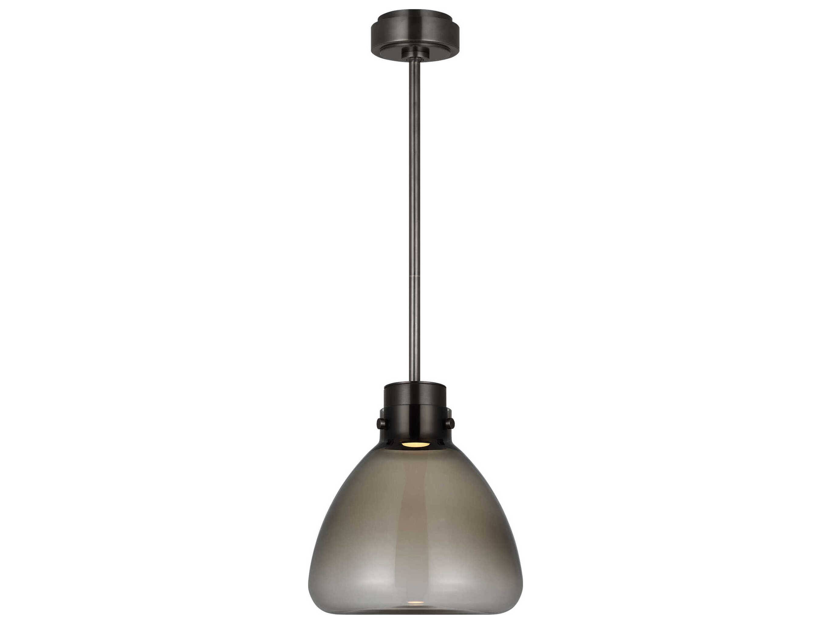 Visual Comfort Modern Morgan 1-Light Burnished Bronze Mini Pendant