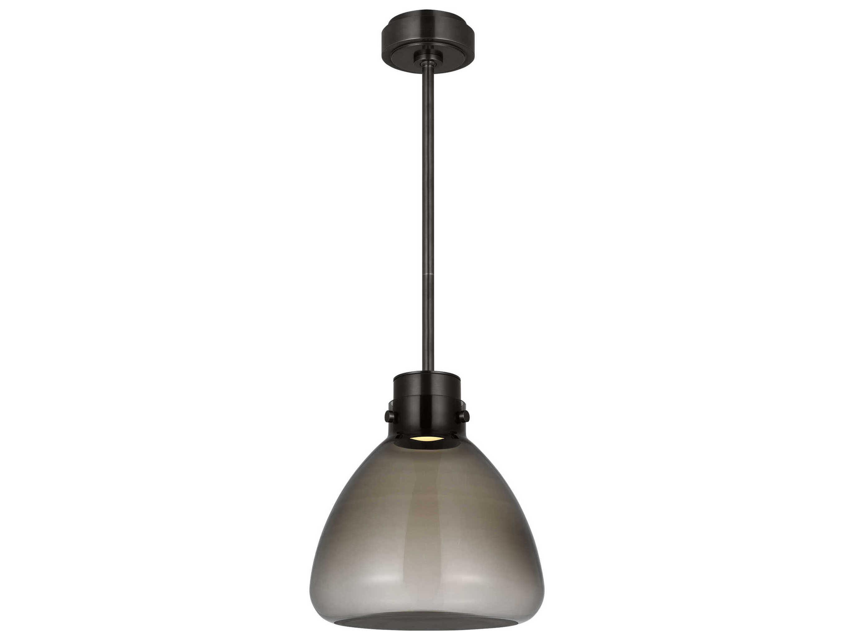 Visual Comfort Modern Morgan 1-Light Burnished Bronze Mini Pendant
