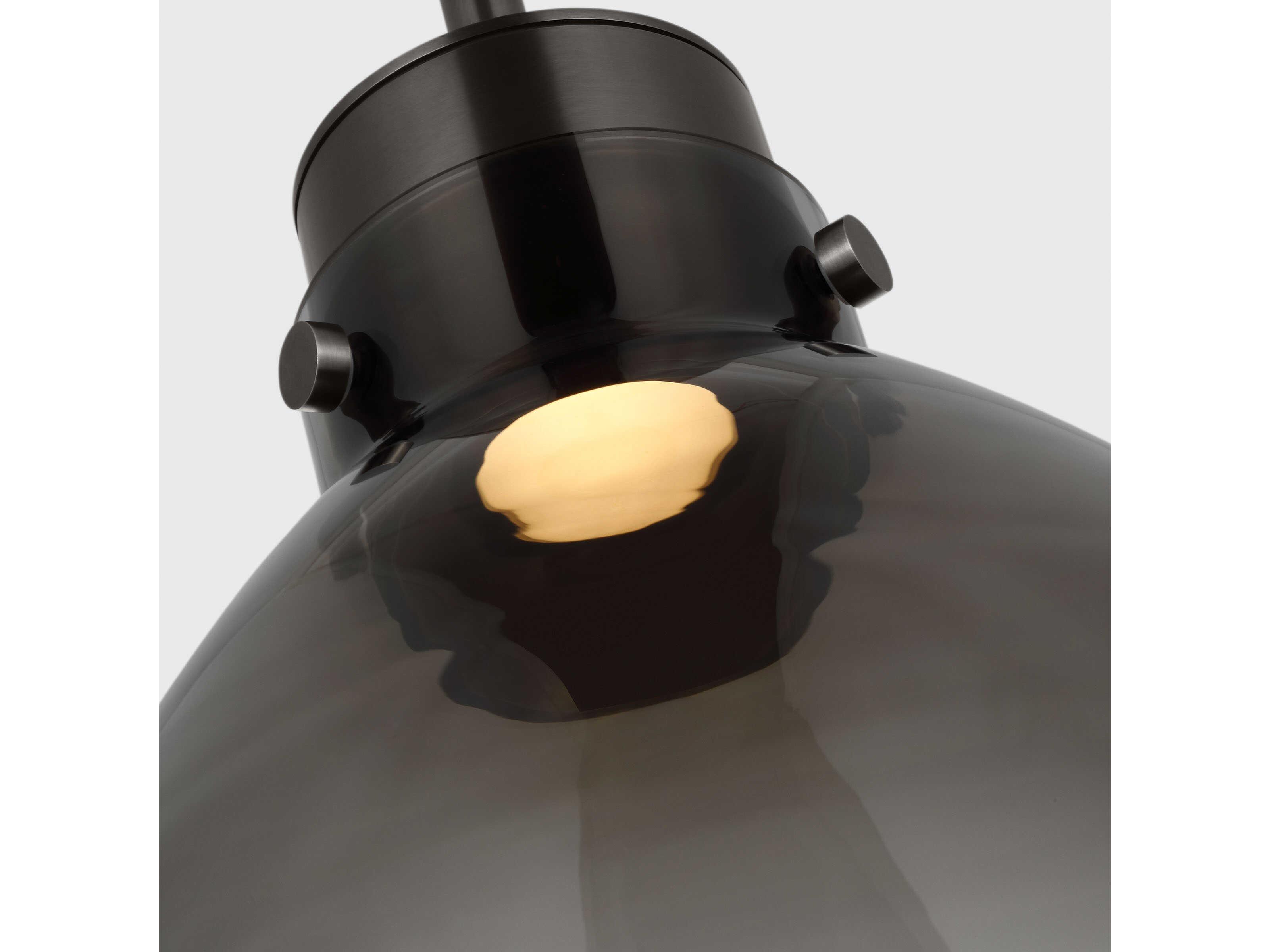 Visual Comfort Modern Morgan 1-Light Burnished Bronze Mini Pendant