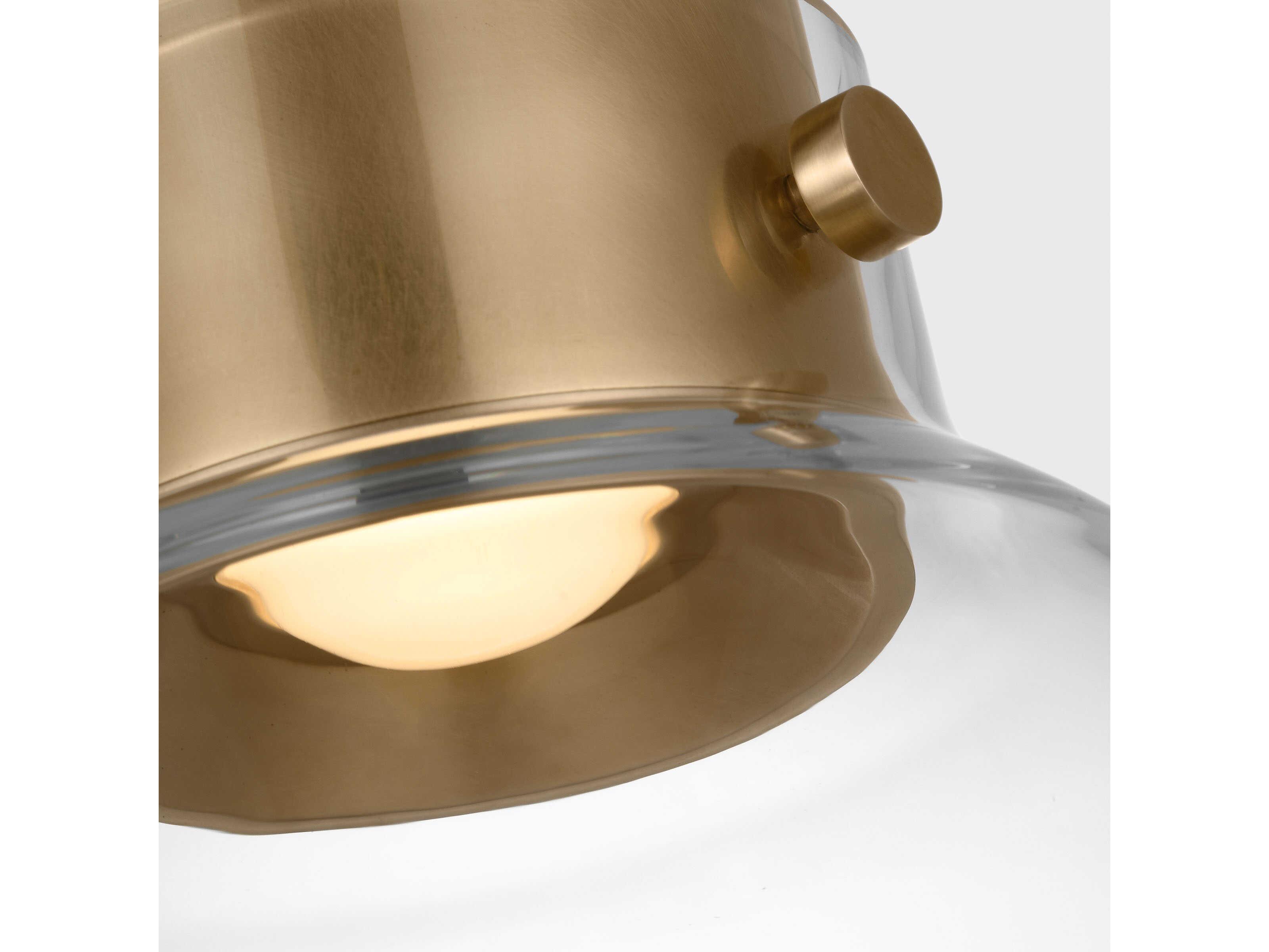 Visual Comfort Modern Morgan 1-Light Brass Mini Pendant