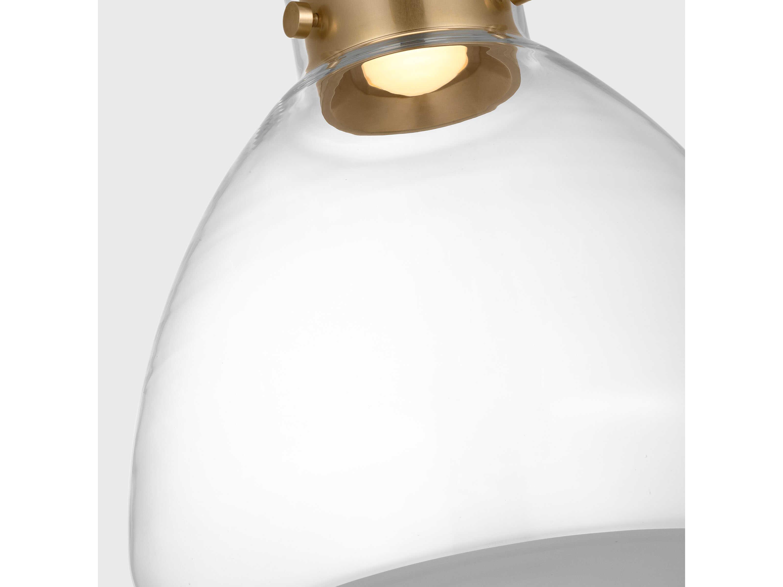 Visual Comfort Modern Morgan 1-Light Brass Mini Pendant