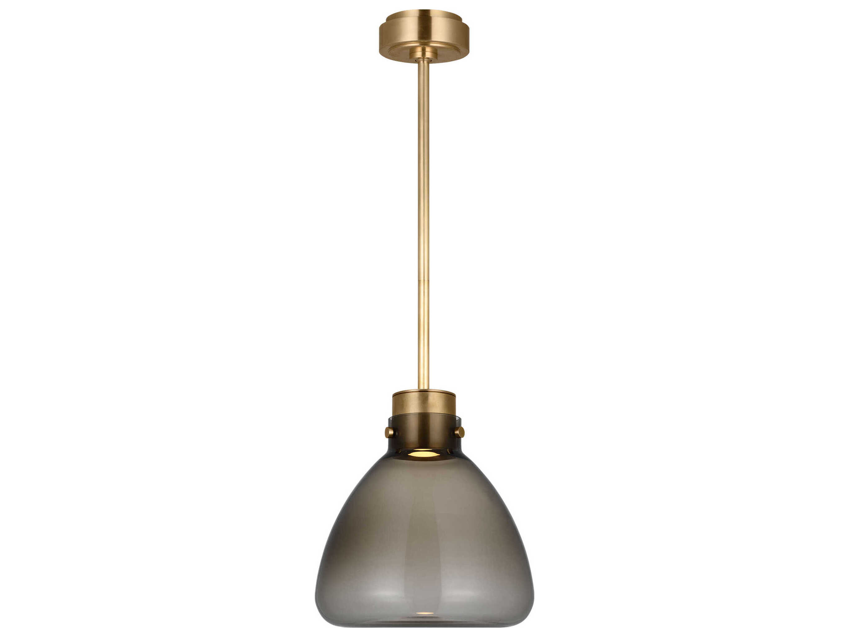 Visual Comfort Modern Morgan 1-Light Brass Mini Pendant