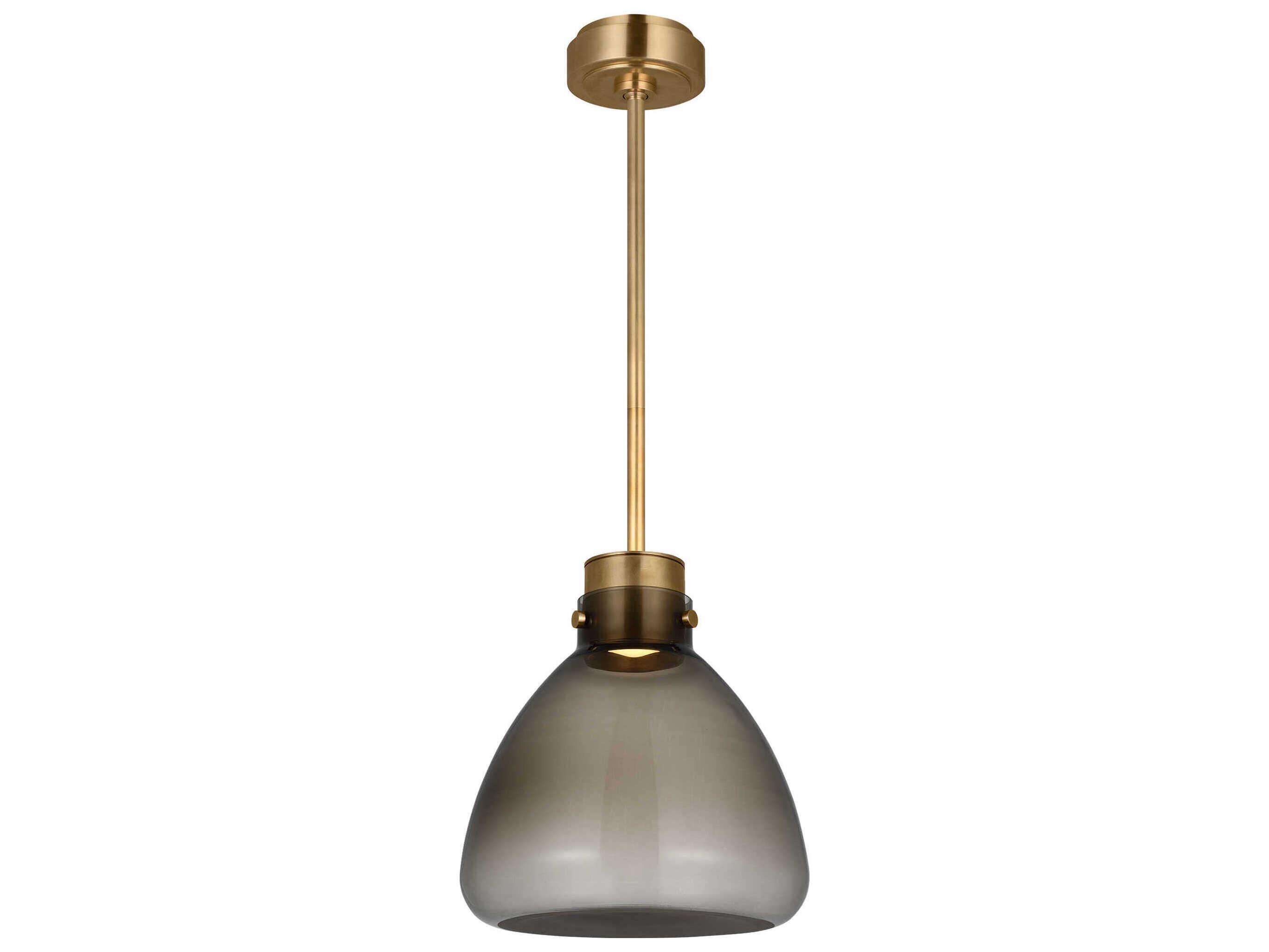 Visual Comfort Modern Morgan 1-Light Brass Mini Pendant
