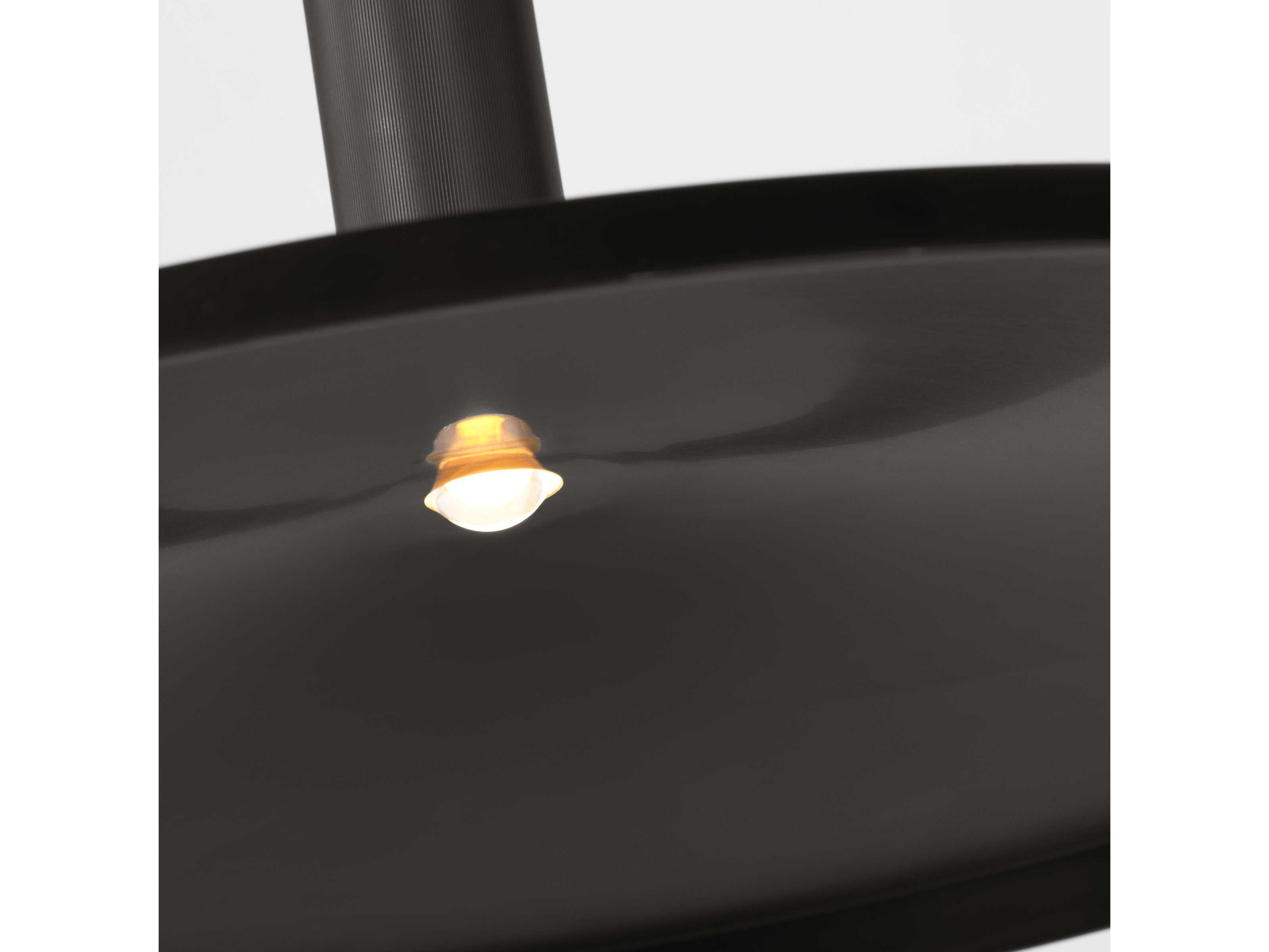 Visual Comfort Modern Saucer 1-Light Bronze Round Pendant