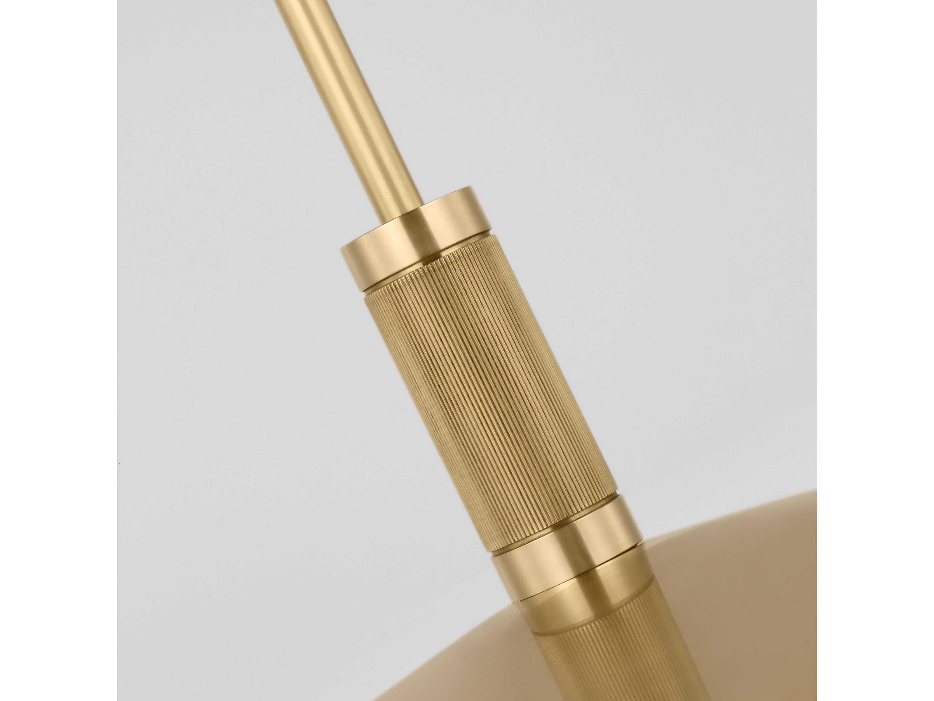 Visual Comfort Modern Saucer 1-Light Hand Rubbed Antique Brass Round Pendant