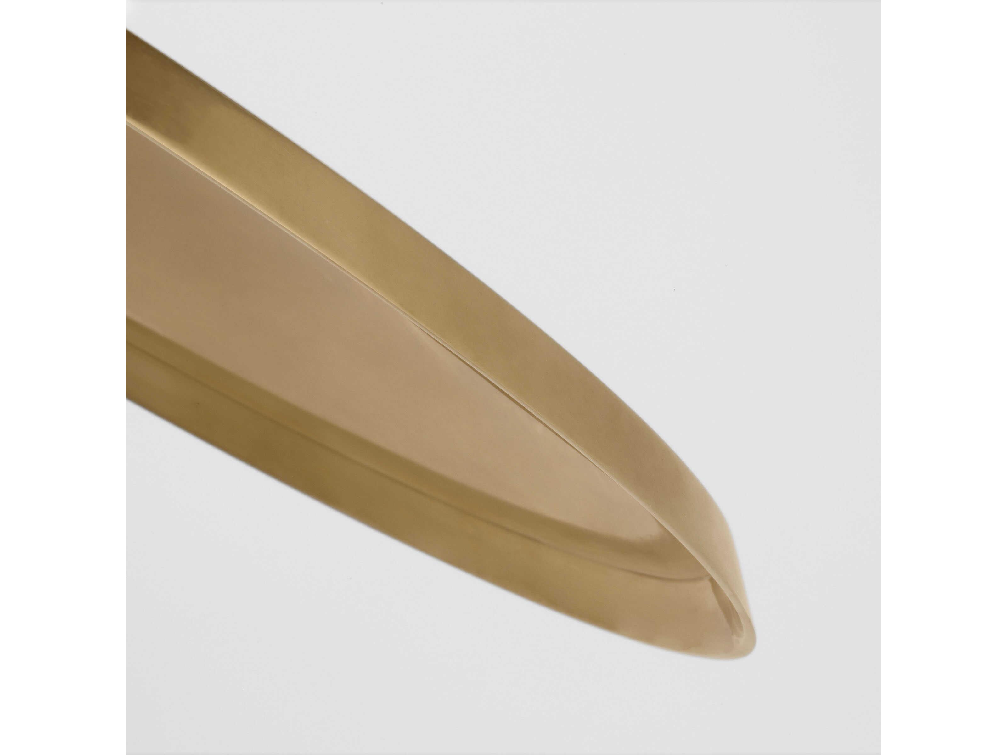 Visual Comfort Modern Saucer 1-Light Hand Rubbed Antique Brass Round Pendant