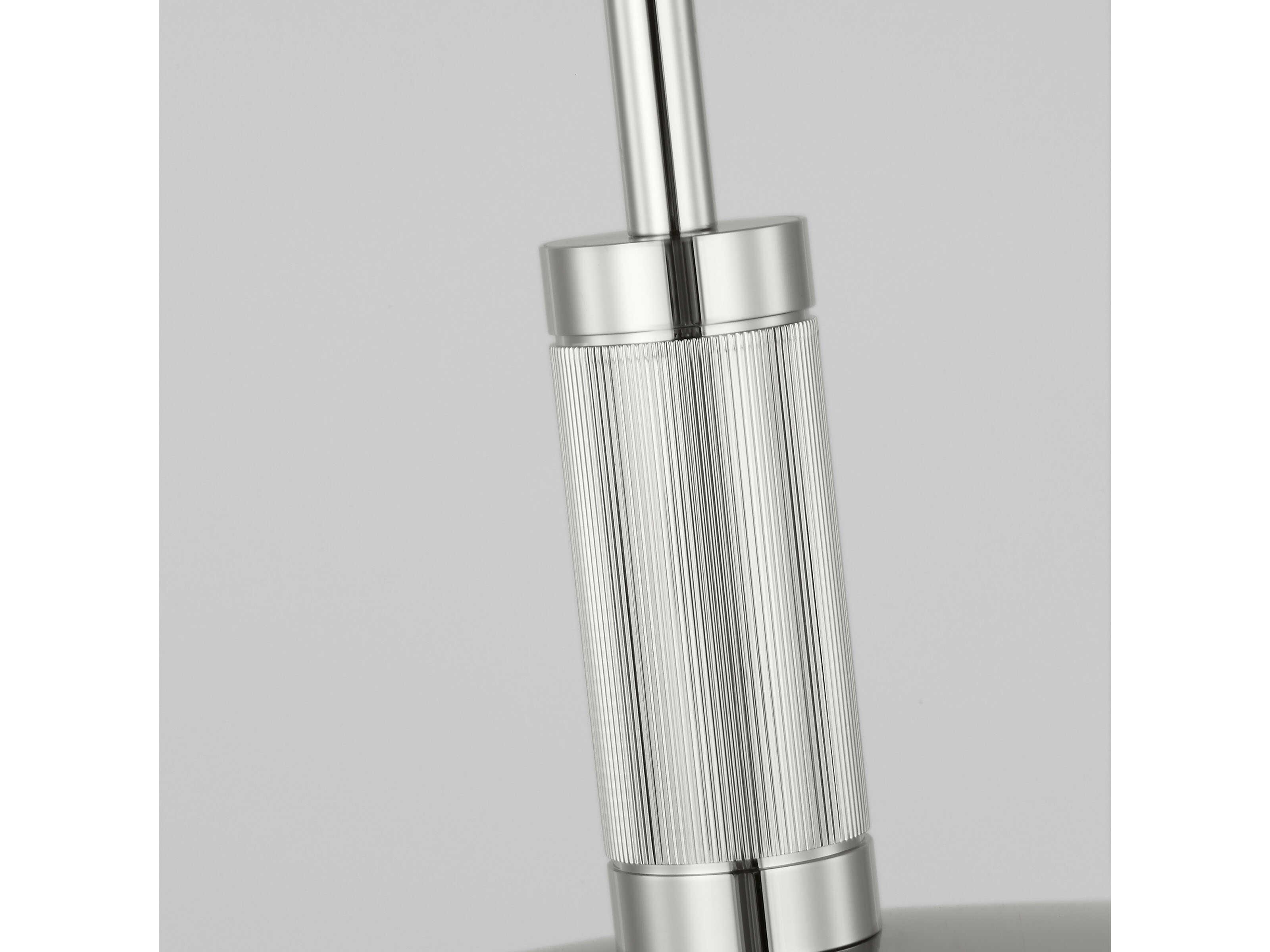 Visual Comfort Modern Saucer 1-Light Polished Nickel Round Pendant