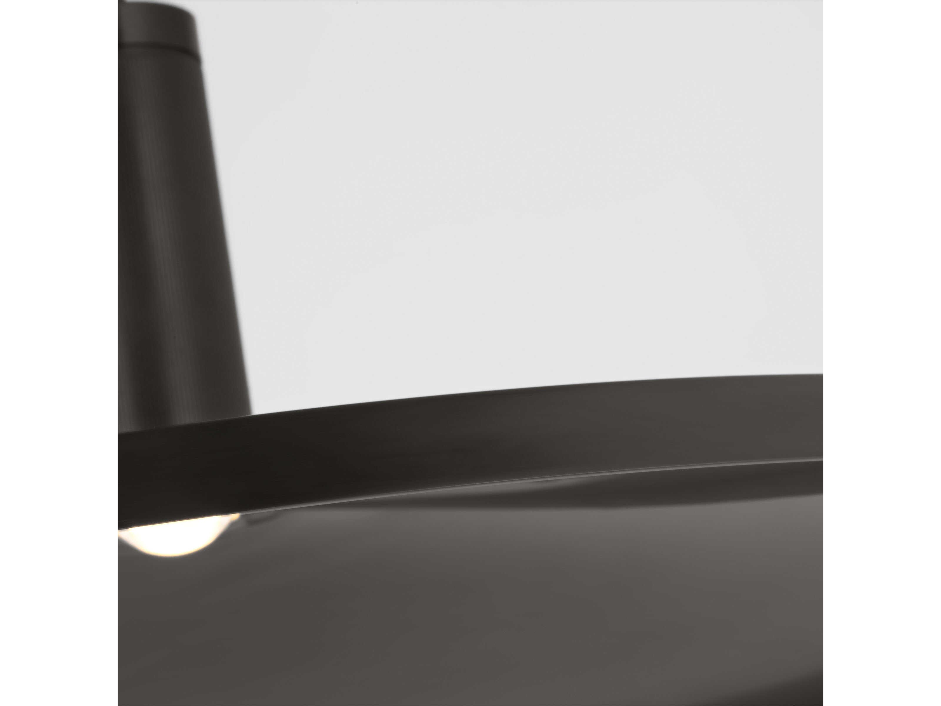 Visual Comfort Modern Saucer 1-Light Bronze And Darkened Brass Round Pendant