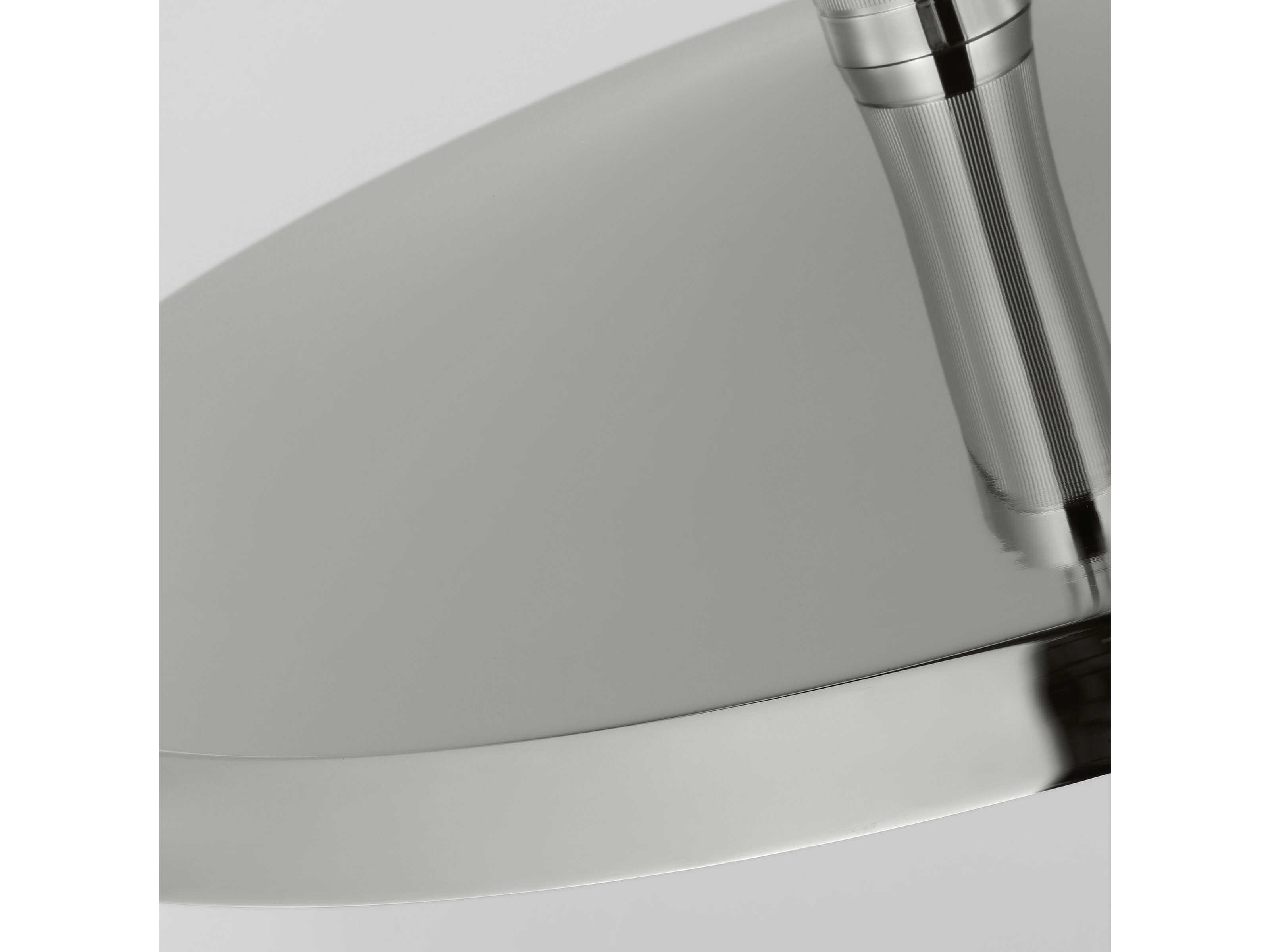 Visual Comfort Modern Saucer 1-Light Polished Nickel Round Pendant