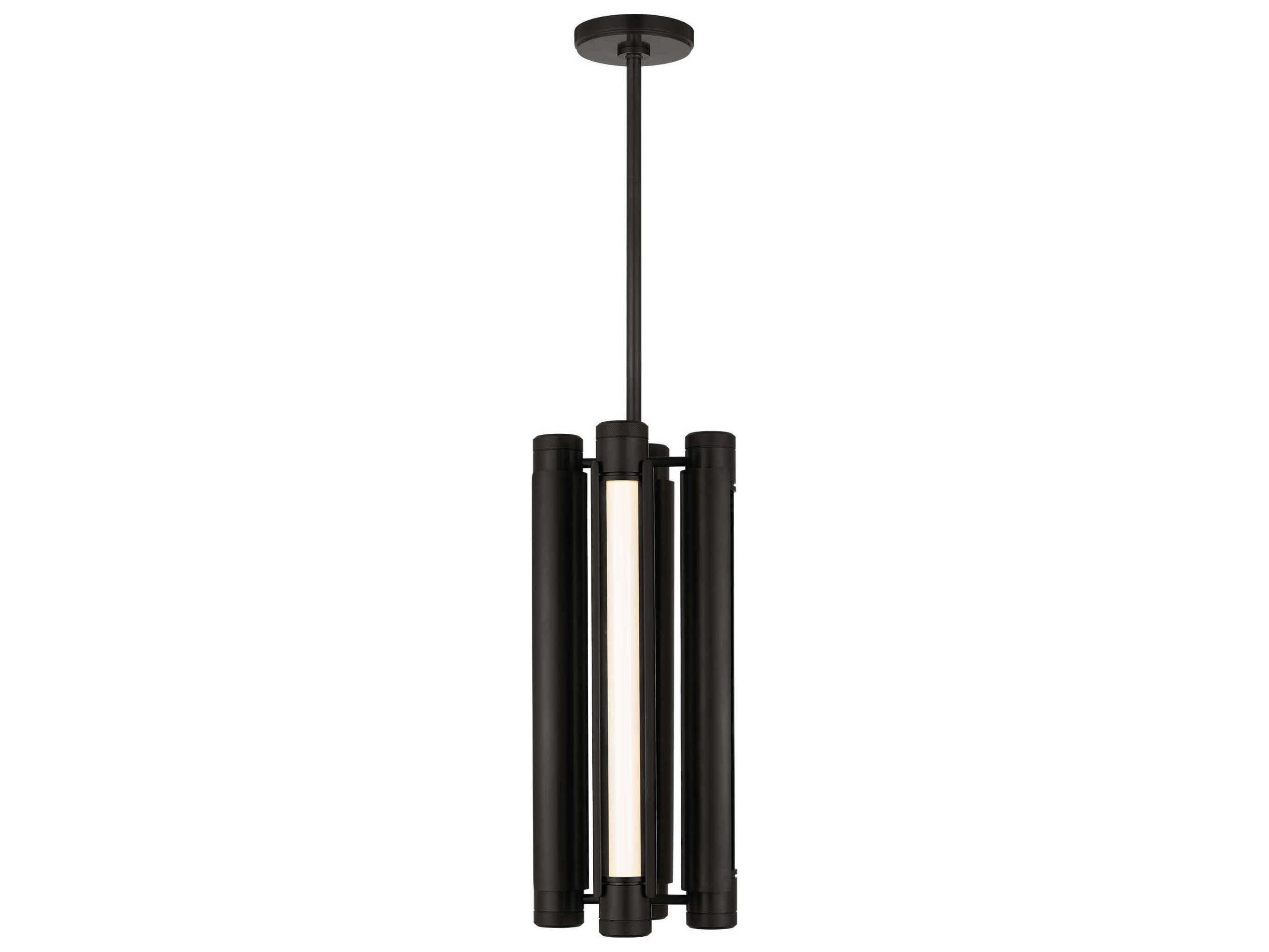 Visual Comfort Modern Capa 4-Light Bronze Cylinder Mini Pendant