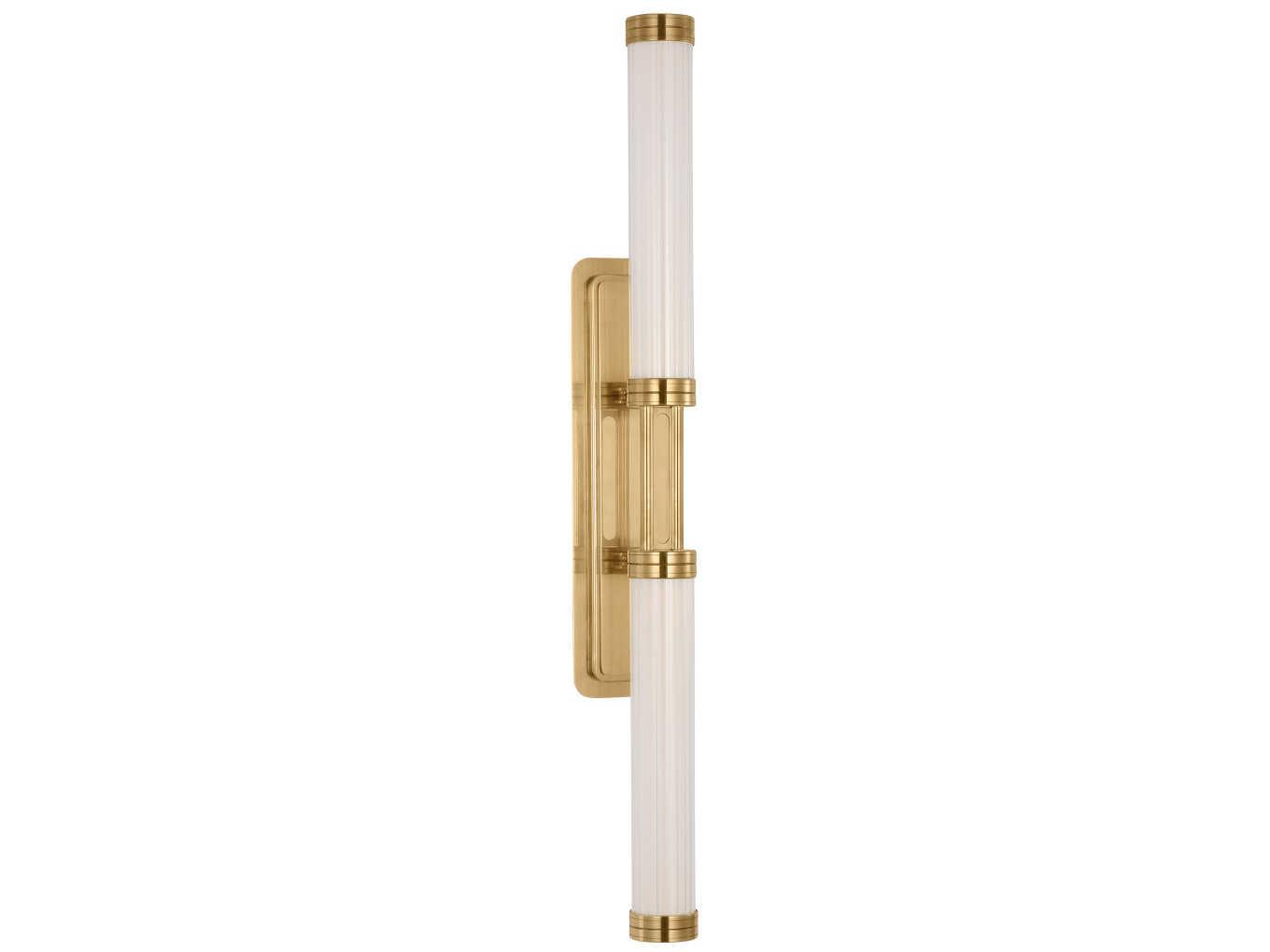 Visual Comfort Modern Alo 2-Light Polished Natural Brass Wall Sconce