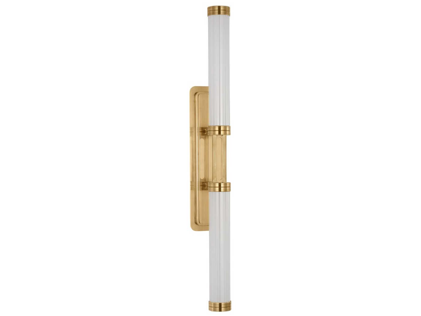 Visual Comfort Modern Alo 2-Light Polished Natural Brass Wall Sconce