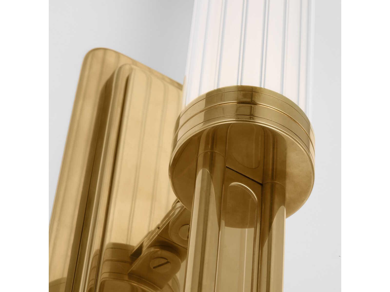Visual Comfort Modern Alo 2-Light Polished Natural Brass Wall Sconce
