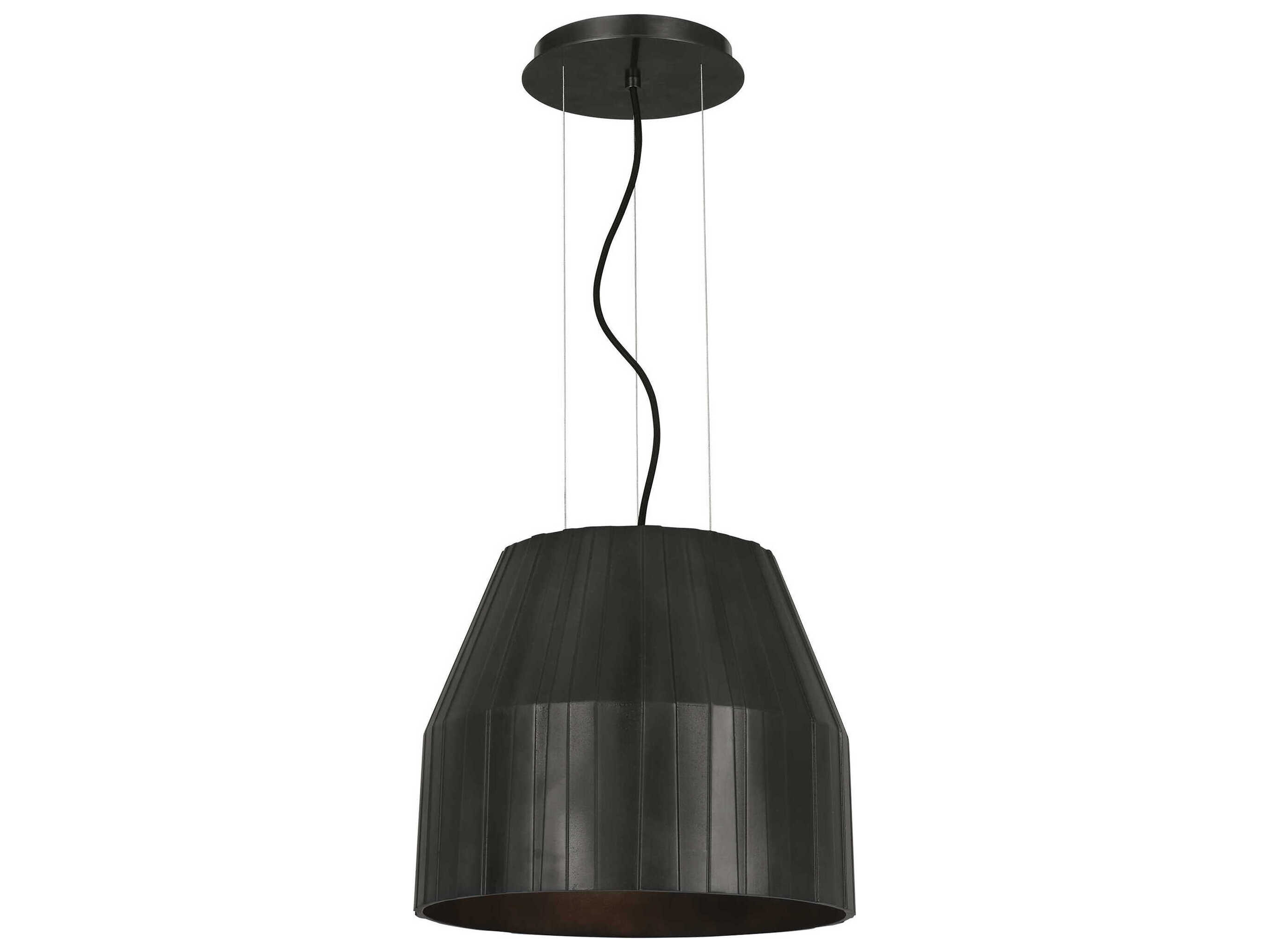 Visual Comfort Modern Bling 1-Light Plated Dark Bronze Pendant