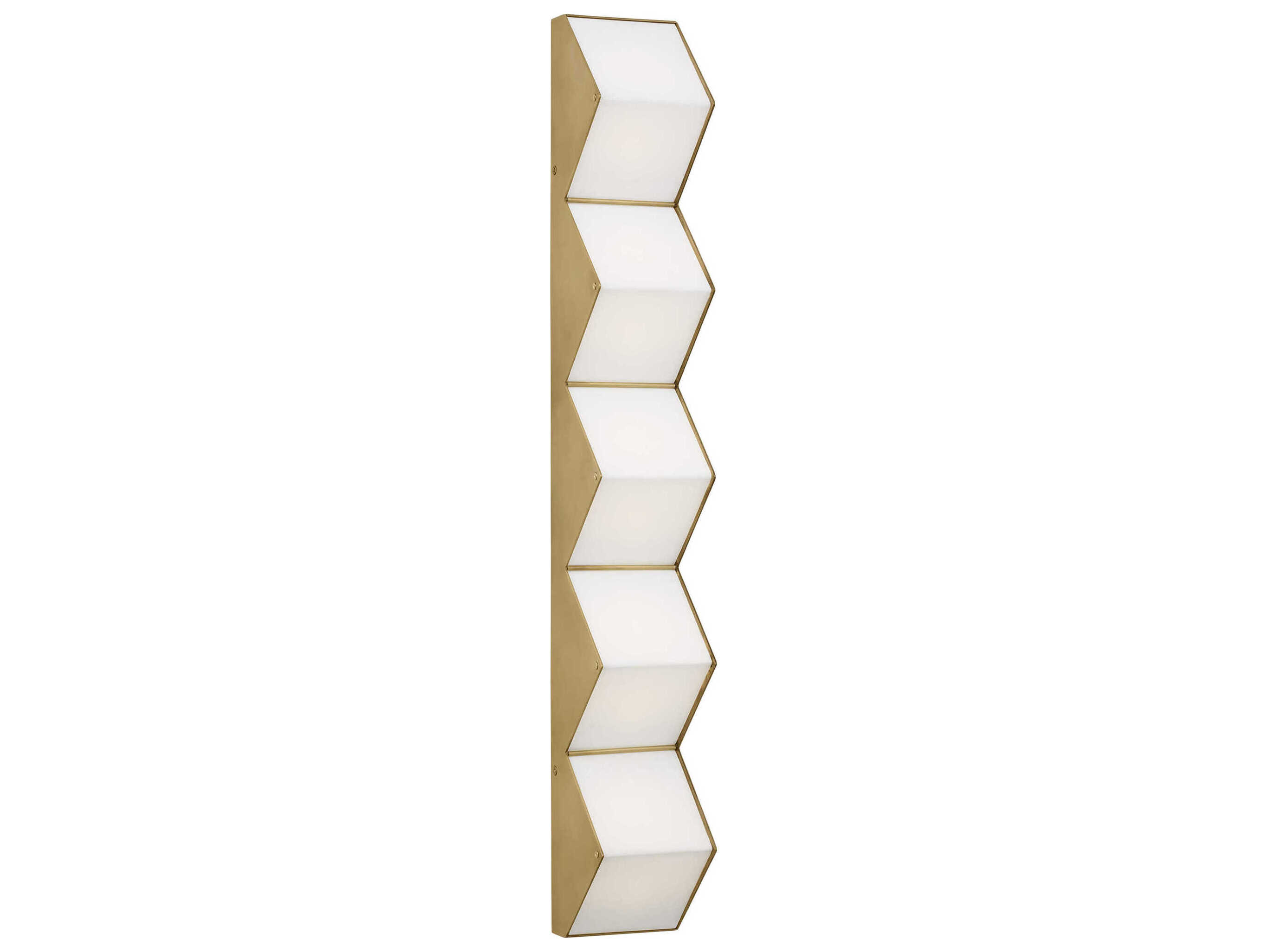 Visual Comfort Modern Zig Zag 5-Light Natural Brass Wall Sconce