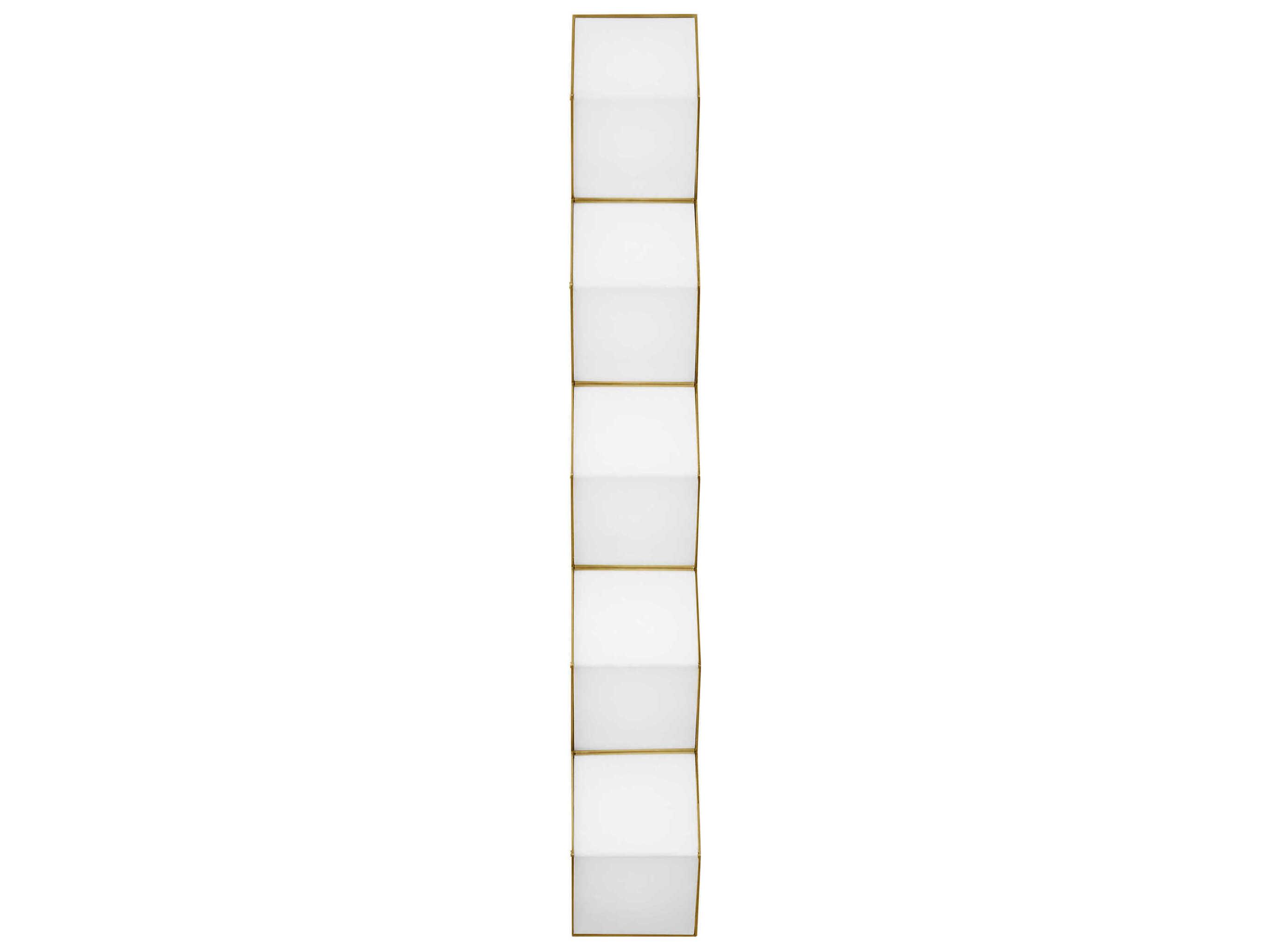 Visual Comfort Modern Zig Zag 5-Light Natural Brass Wall Sconce