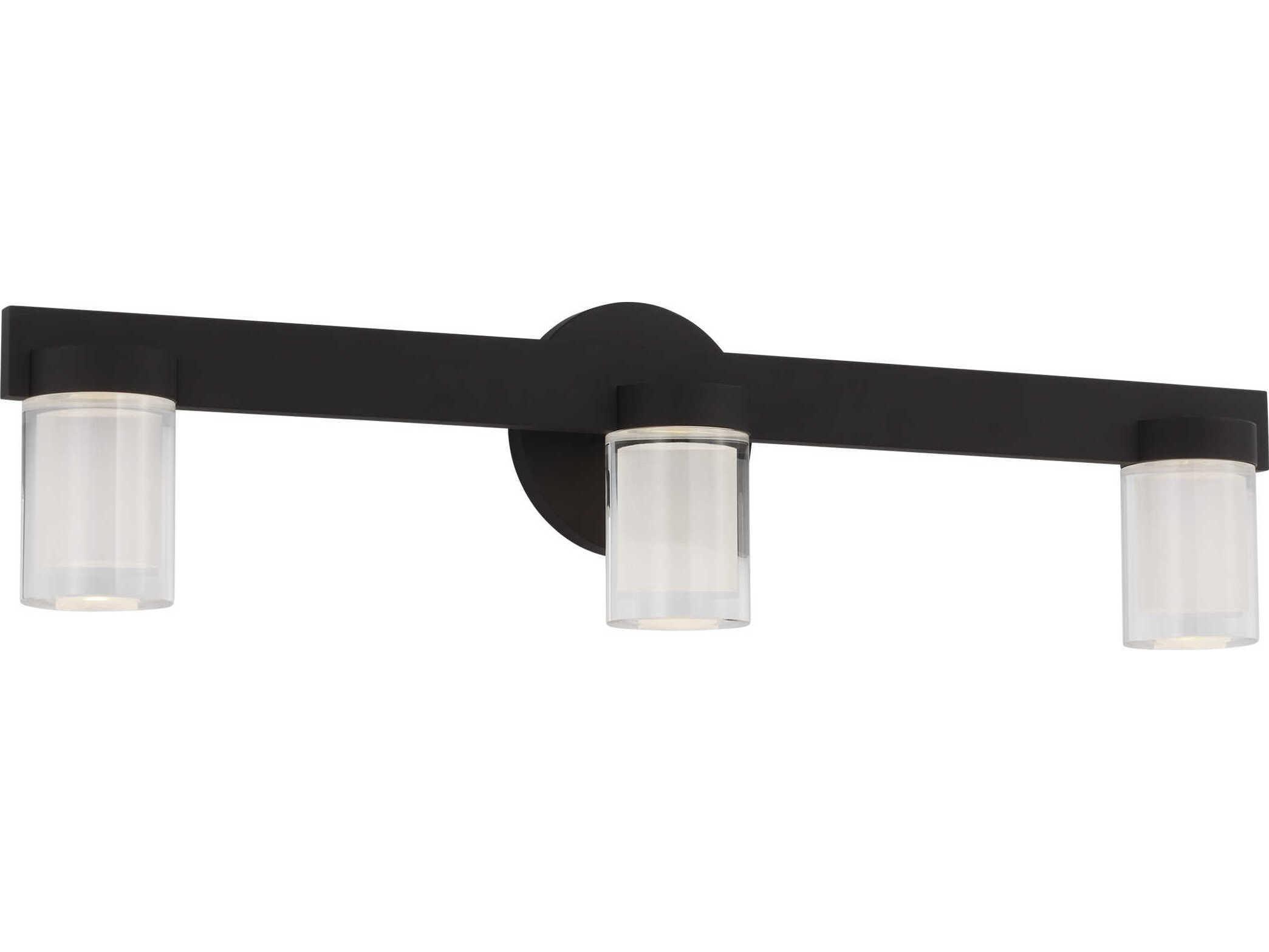 Visual Comfort Modern Esfera 3-Light Nightshade Black Vanity Light