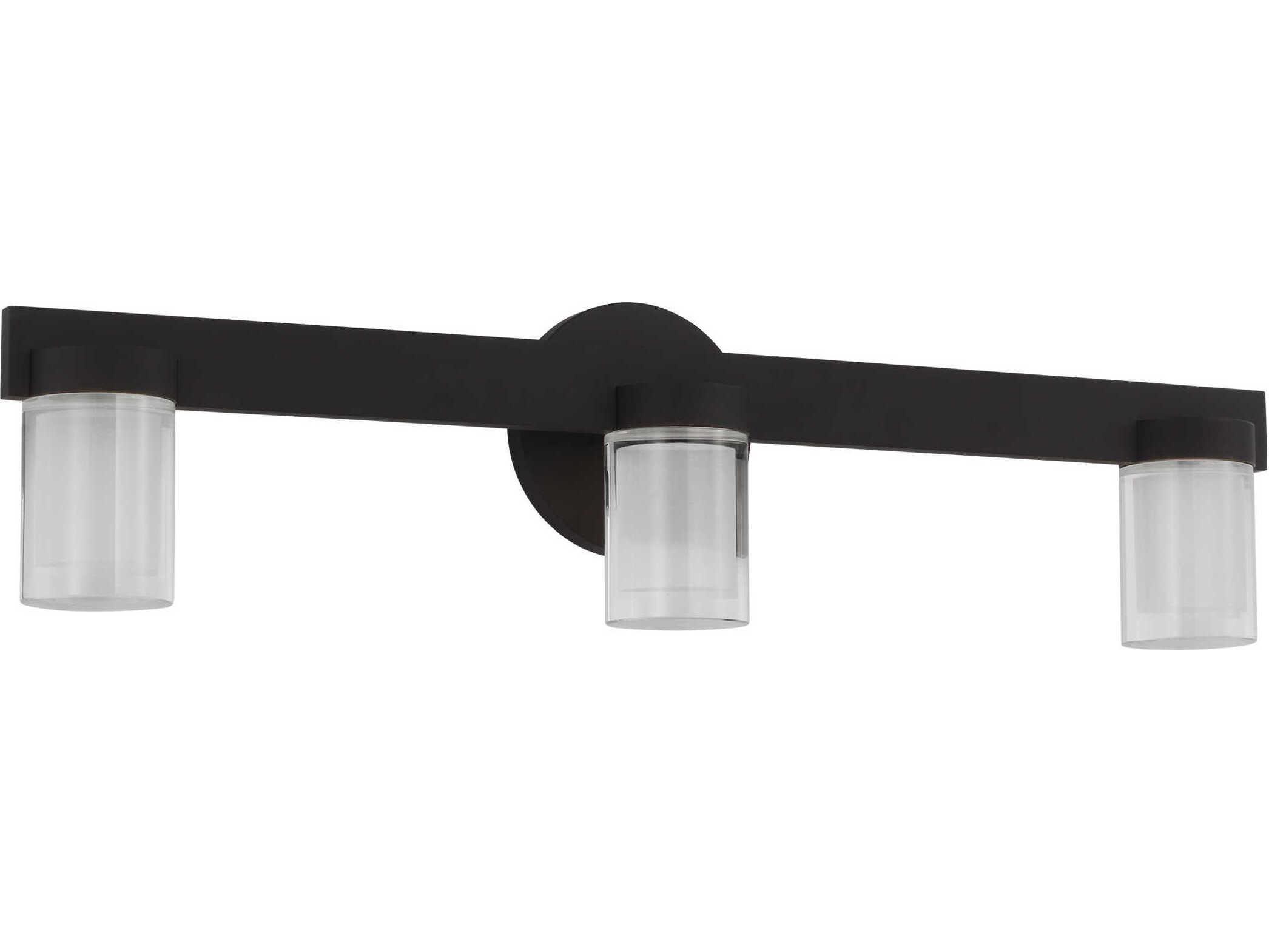 Visual Comfort Modern Esfera 3-Light Nightshade Black Vanity Light