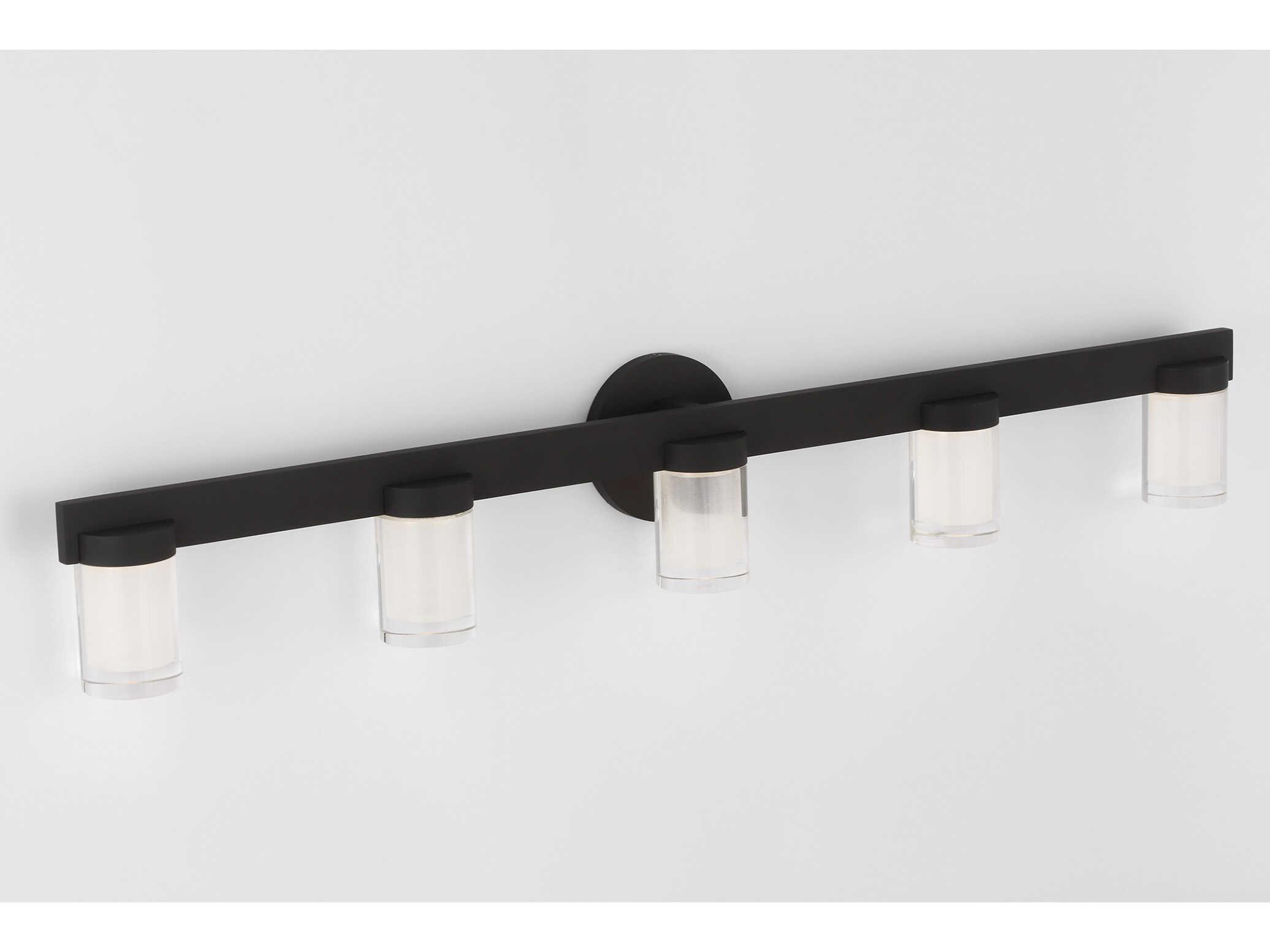 Visual Comfort Modern Esfera 5-Light Nightshade Black Vanity Light