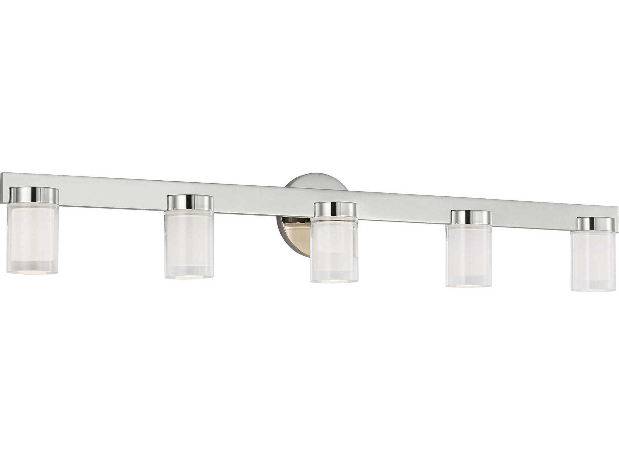 Visual Comfort Modern Esfera 5-Light Polished Nickel Vanity Light