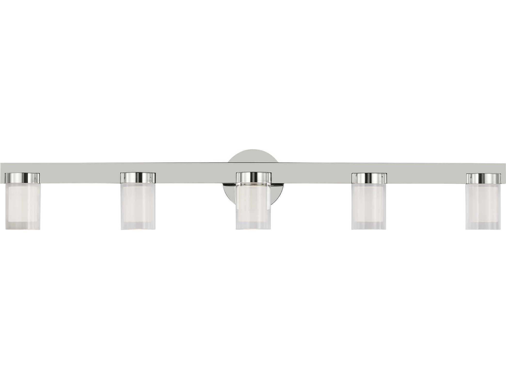 Visual Comfort Modern Esfera 5-Light Polished Nickel Vanity Light